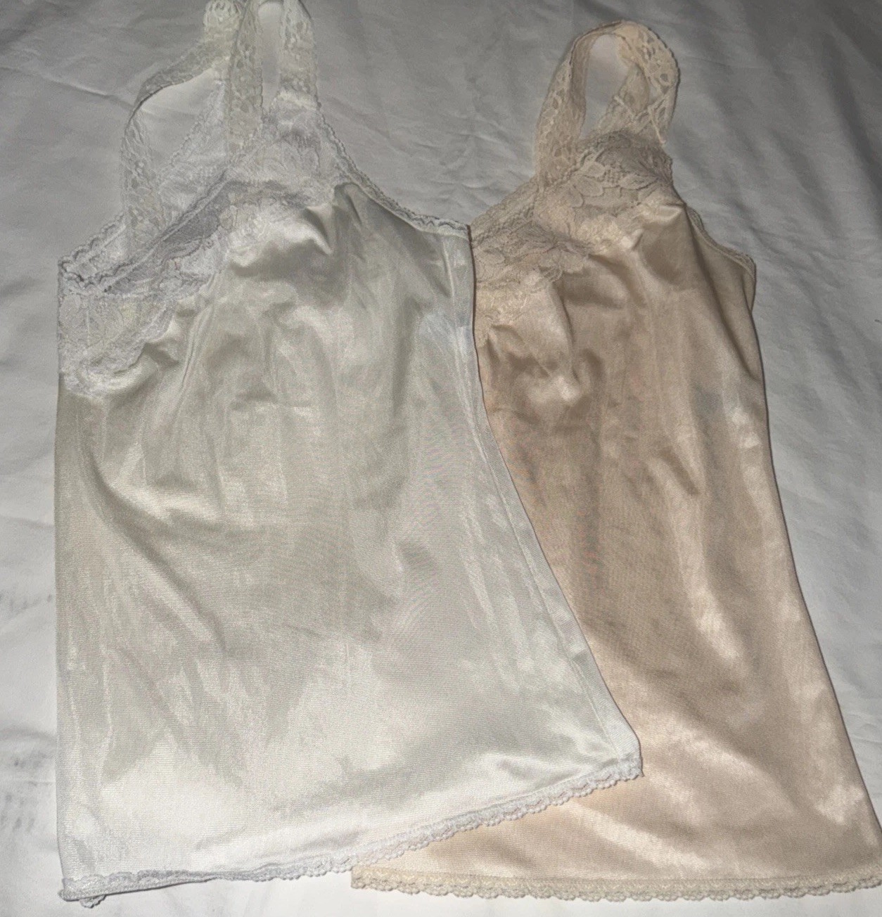 Maidenform Something Special Lace Top Camisoles, Size 40, Lot Of 2, Made in USA