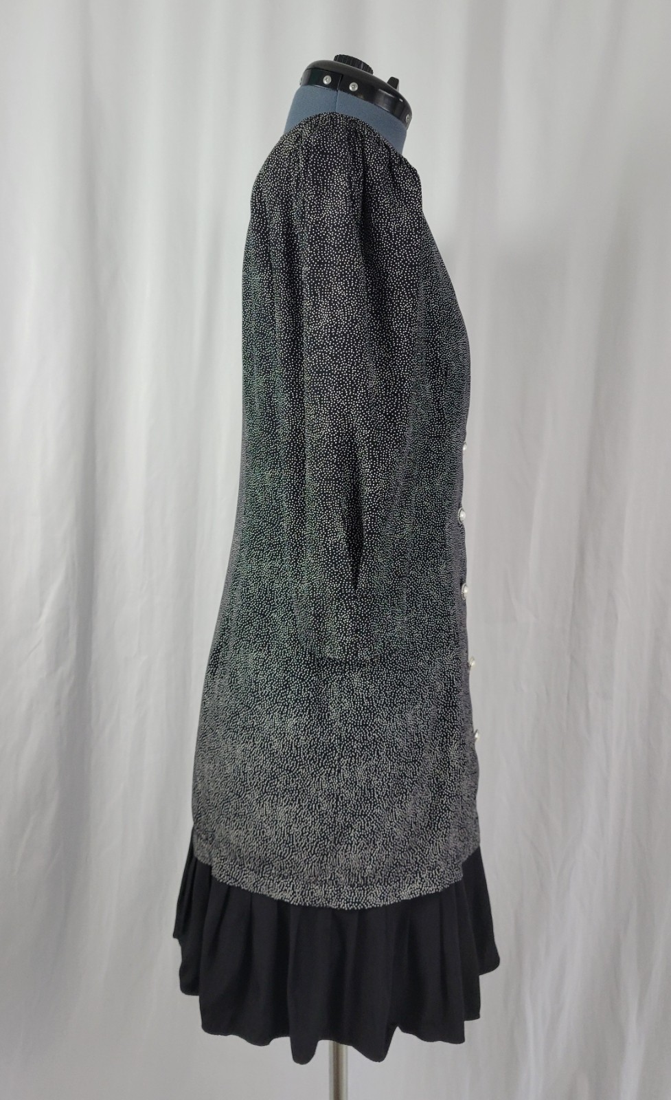 Vintage Byer Too! Black & White Dropped Waist Sheath Dress Size 11