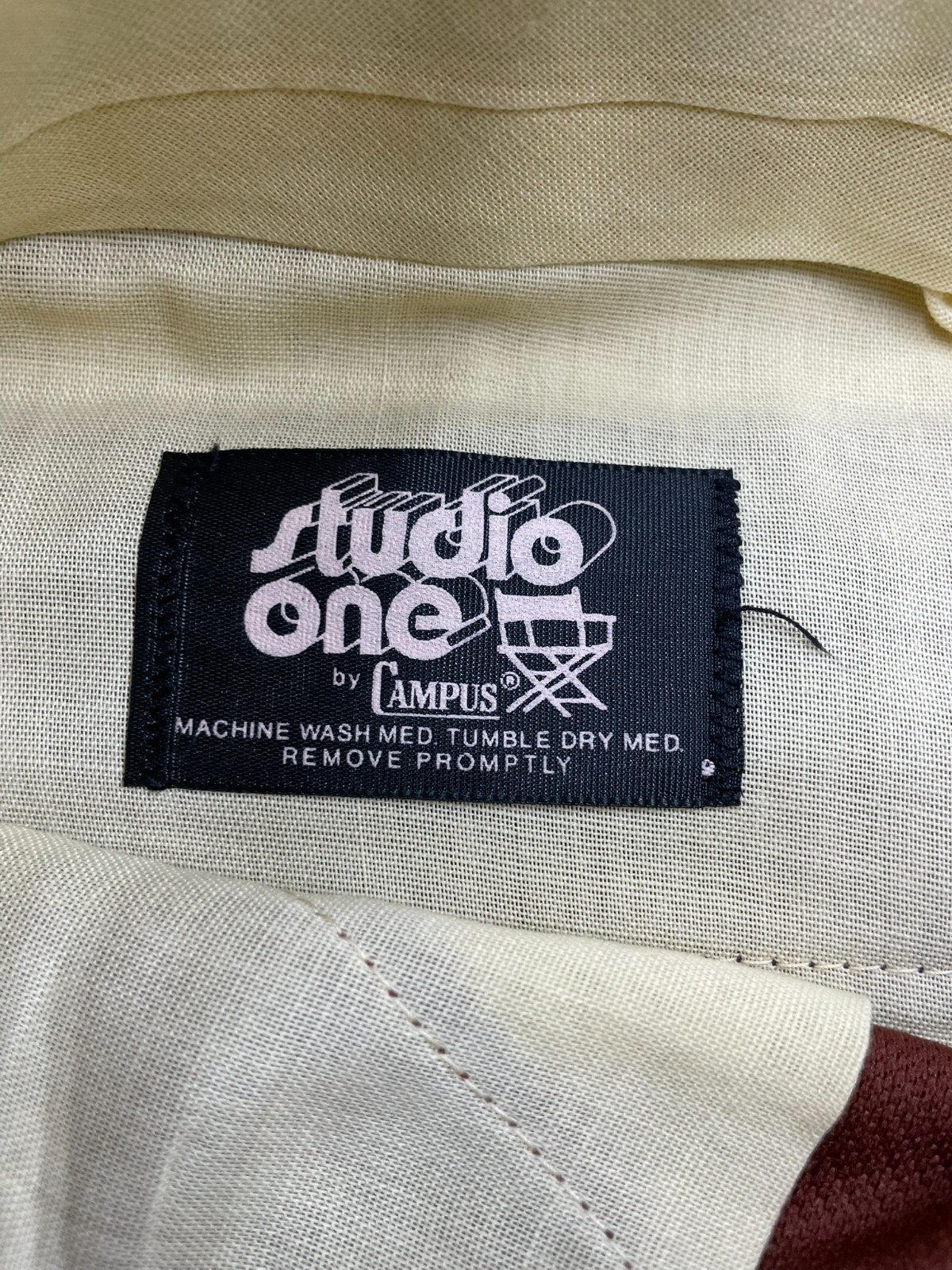 Vintage 70s Studio Pne Rust Brown High-Waisted Flare Leg Trousers