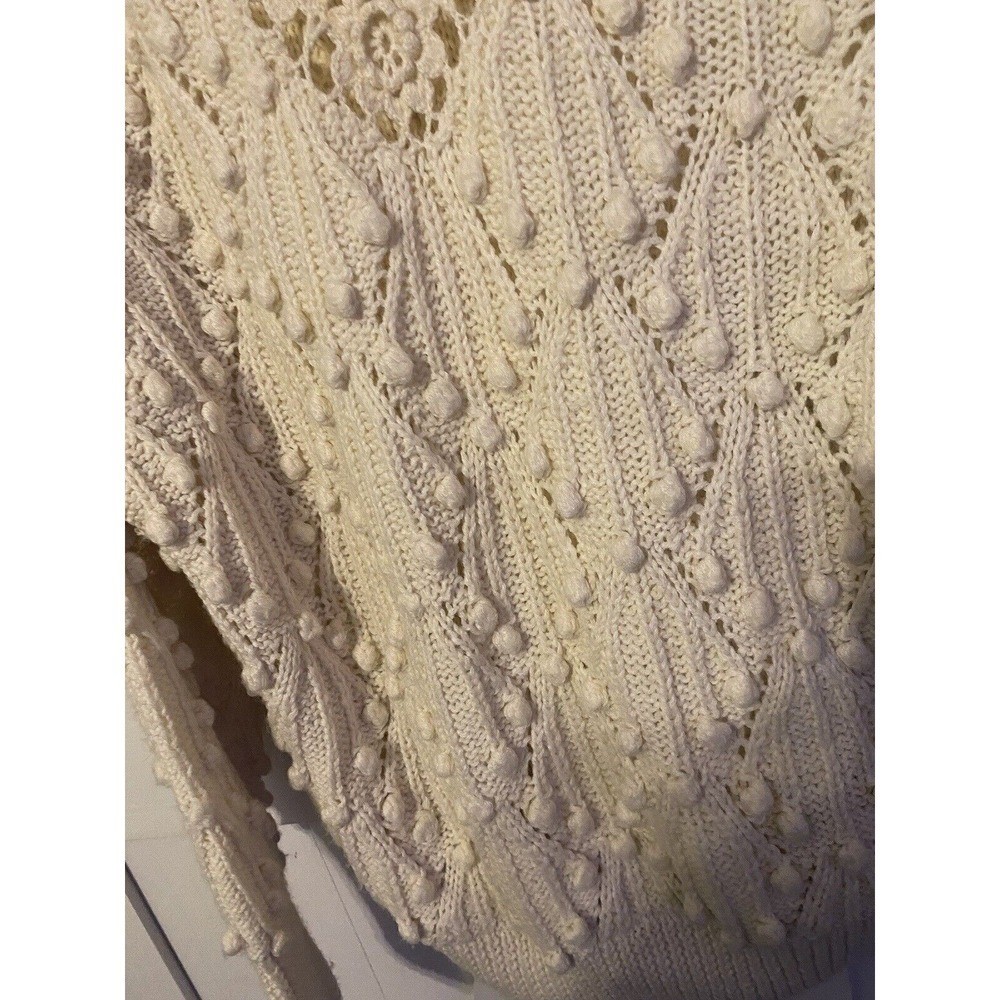 SSG Catherine Lover Vintage size M Medium sweater High Neck crochet Pom Pom