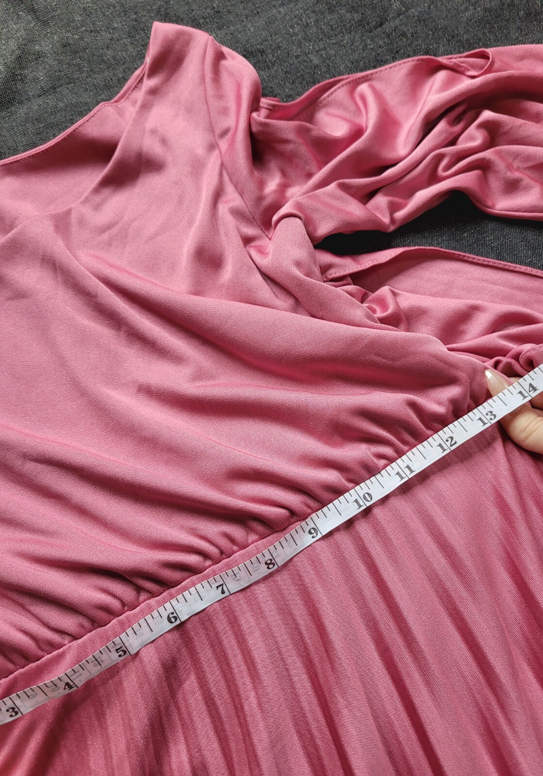 Vintage 70&rsquo;s Greek Goddess Dress Rose Pink Evening Gown Retro Size S/M