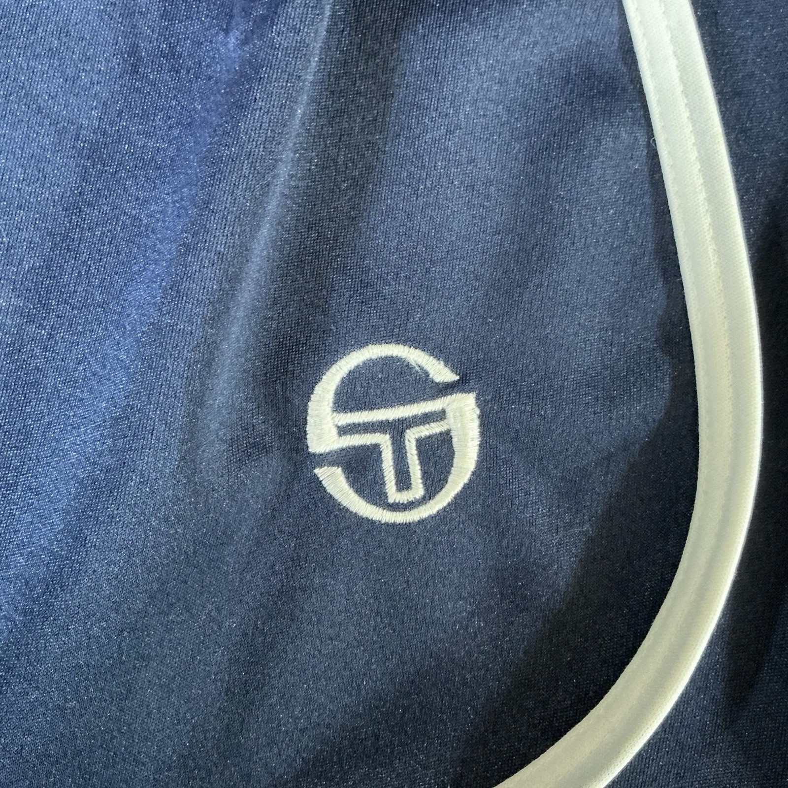 80s VINTAGE Sergio Tacchini Navy Blue Tennis Skirt Size 10 Red White Trim #23D4