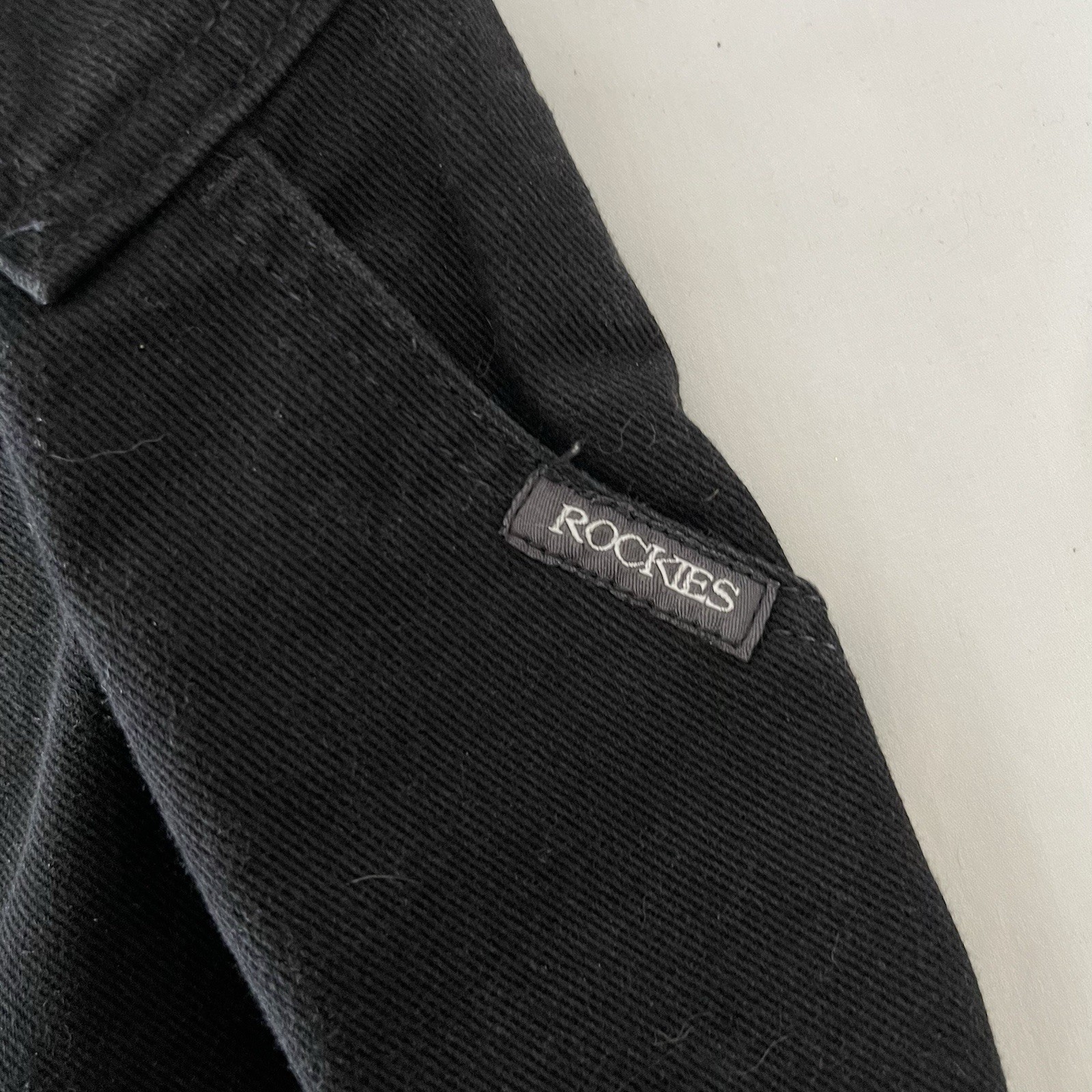 VTG Rockies Rocky Mountain Black Western Bareback Jeans Womens 33/15 High Rise L