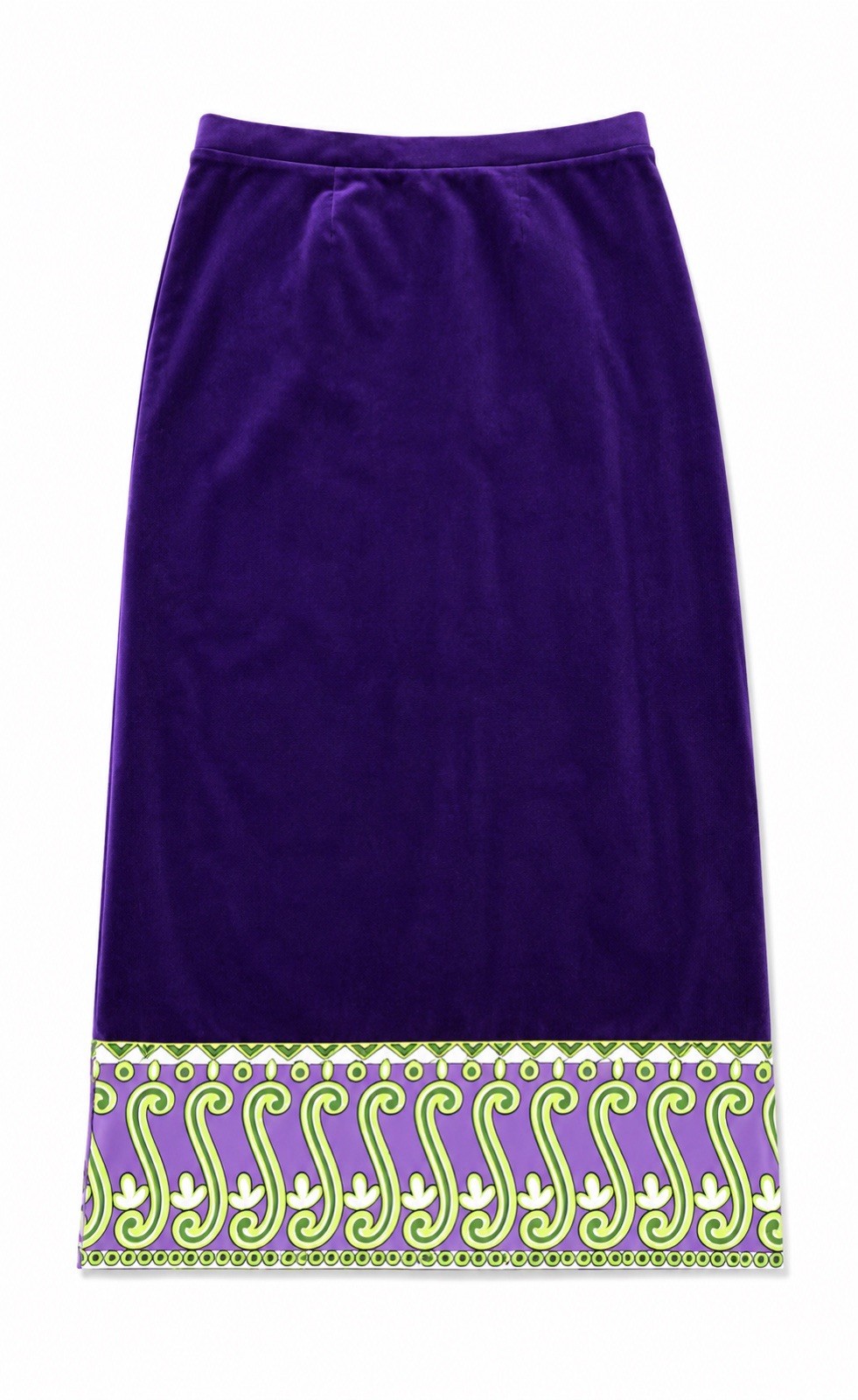 Paganne By Gene Berk Deep Purple Velvet Maxi Long Skirt Sz 14 Waist 30”