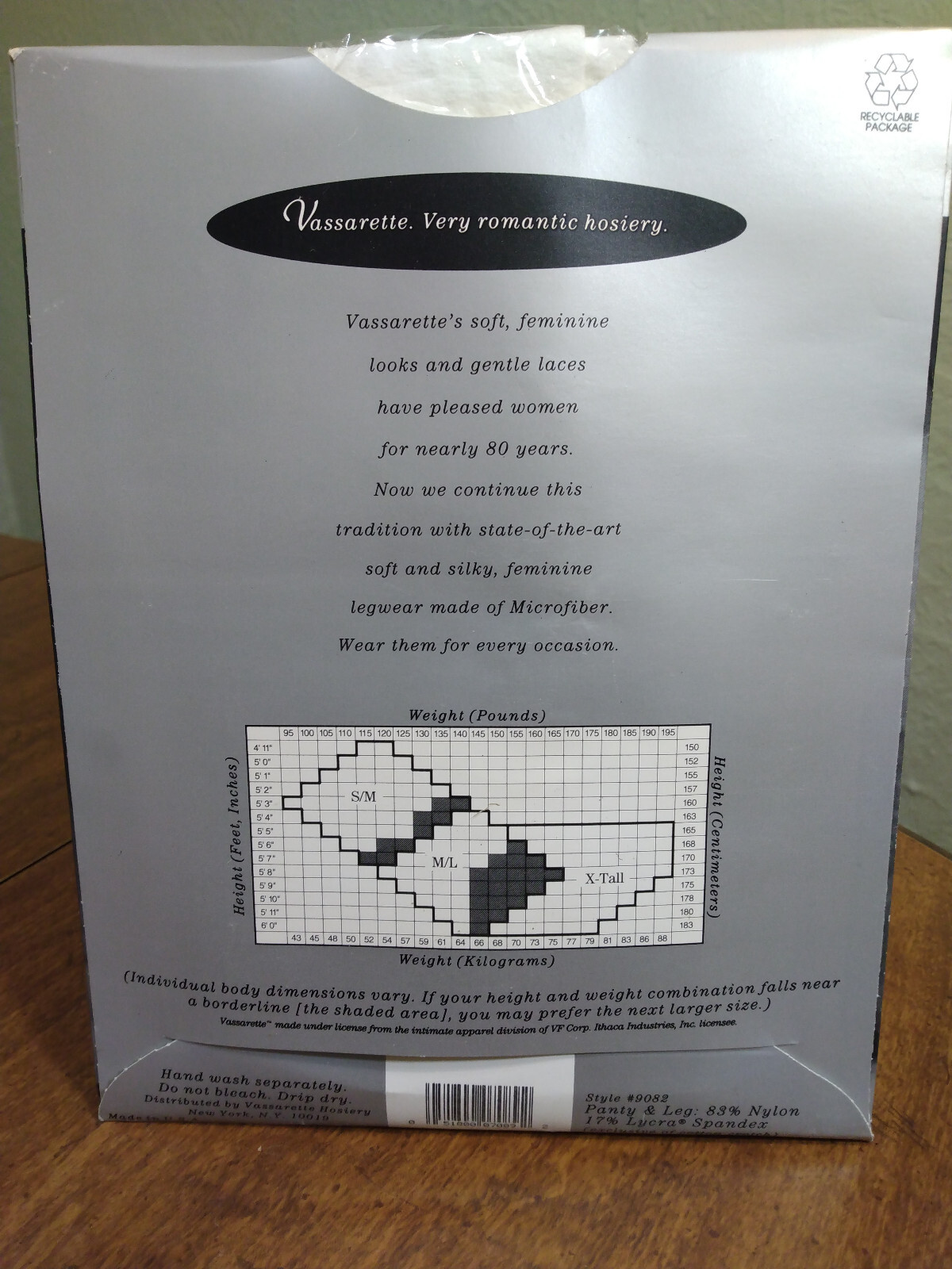 Vassarette Microfiber Opaque Sueded Silk Pantyhose White Med/Long NOS