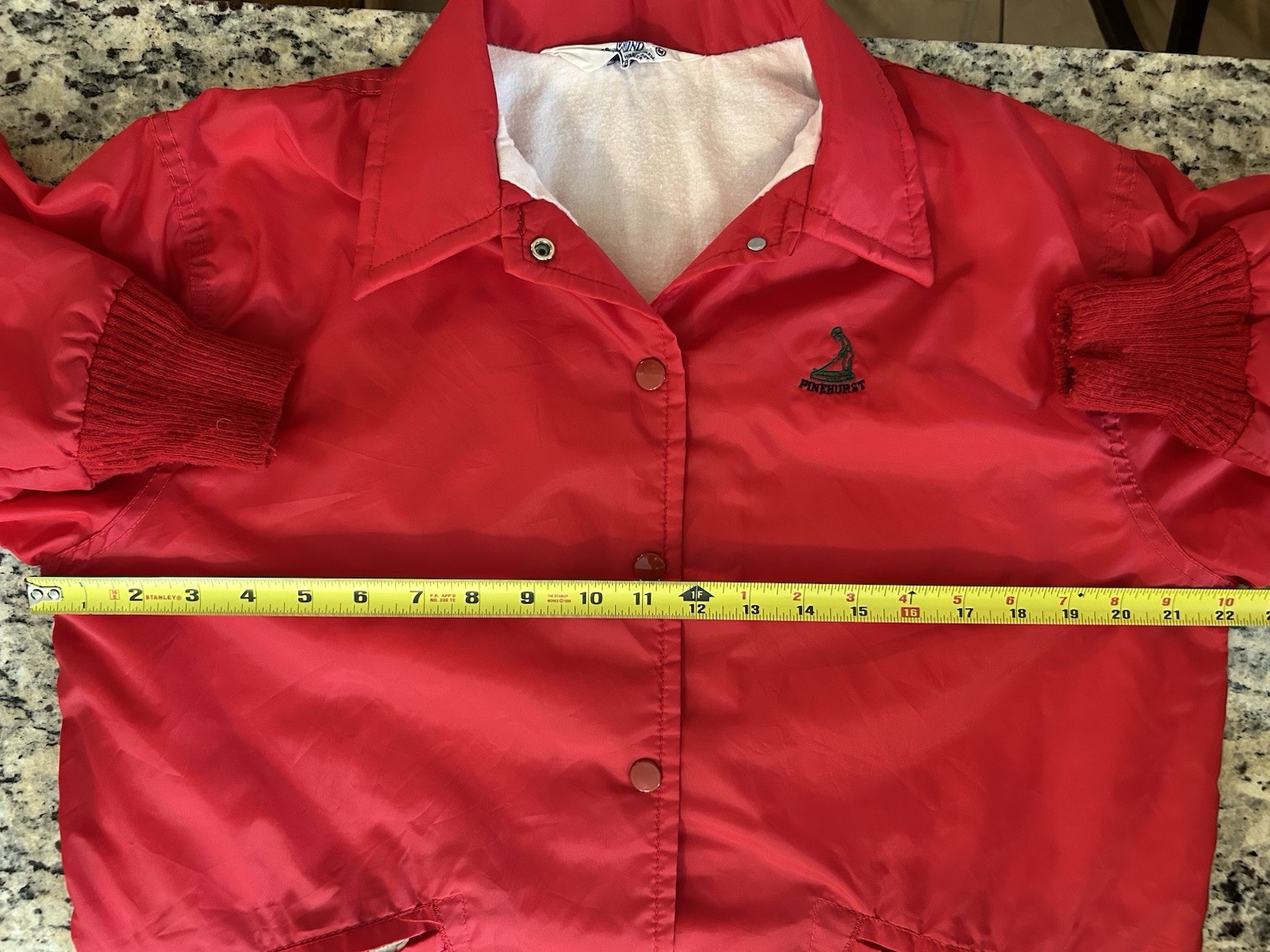 Vintage 80s Pinehurst Golf Course Resort NC West Wind Windbreaker Ladies M Red