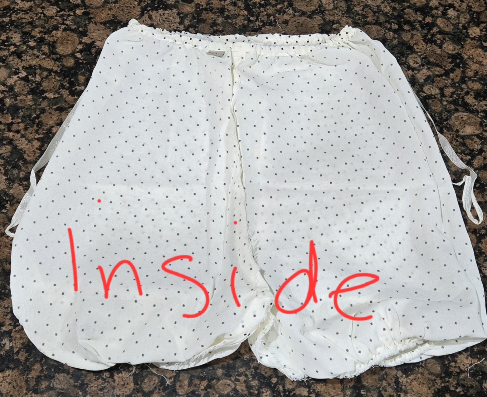 Vintage White Pettipants/Pantaloons W/Black Polka Dots Size 5 (see description)