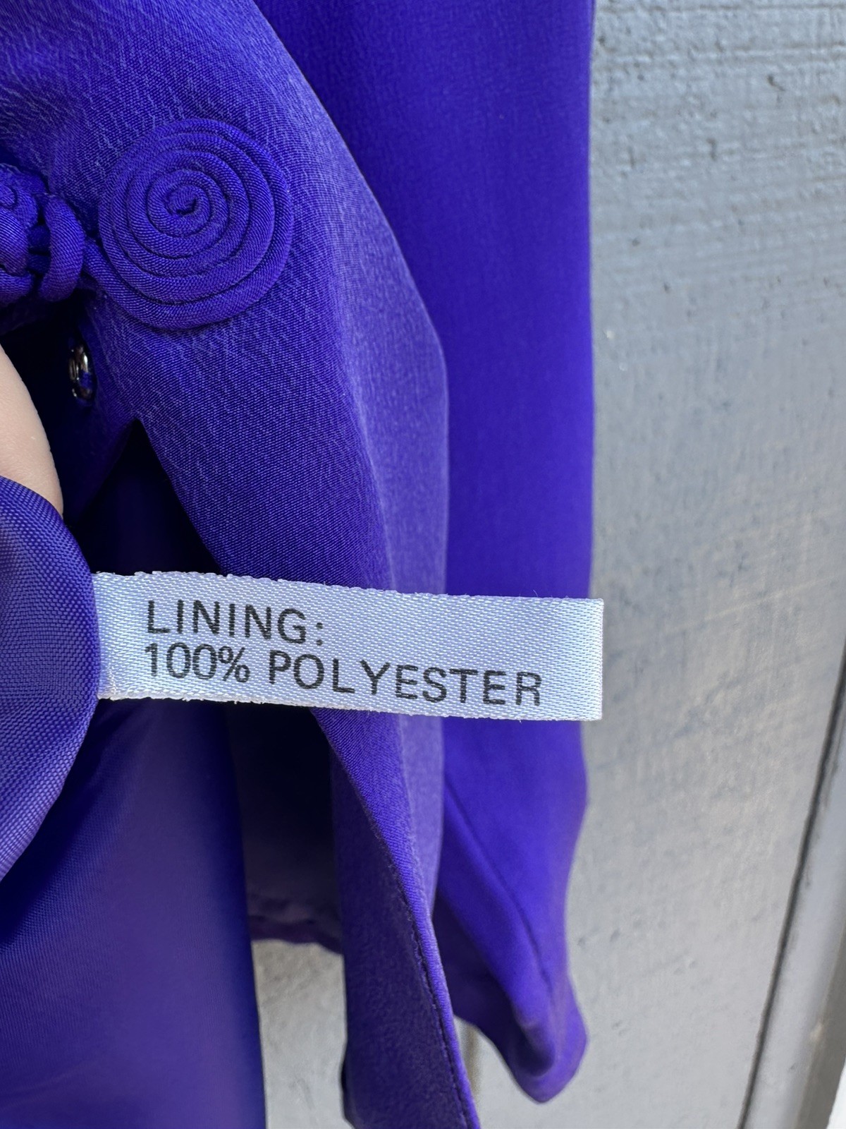 Vintage 100% Silk Purple Mandarin Blouse size S Frog Closure Tai Chi Kung Fu Top