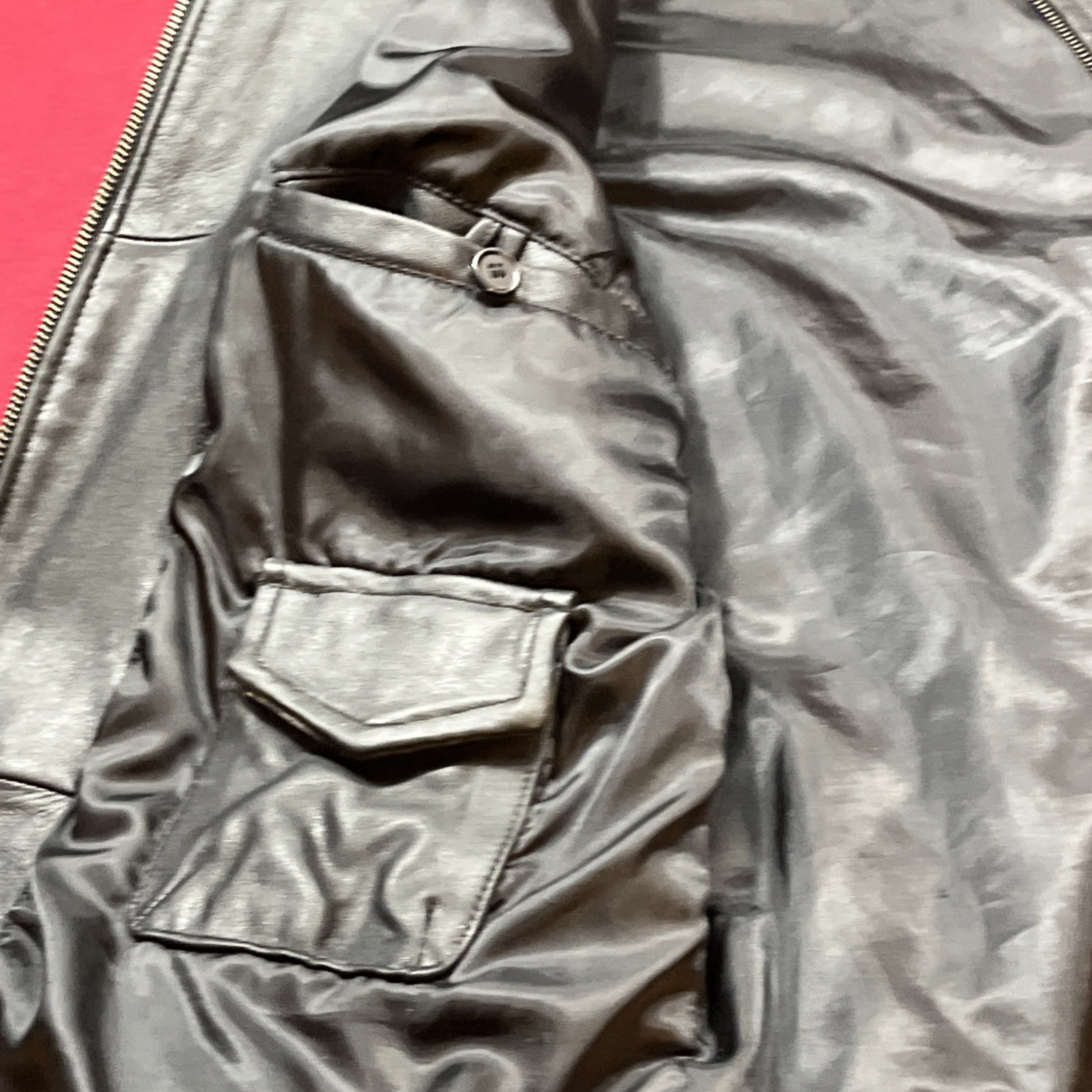 Luis Alvear Black Leather Jacket Zip Up Moto Biker Butterfly Arm Patch Women’s S