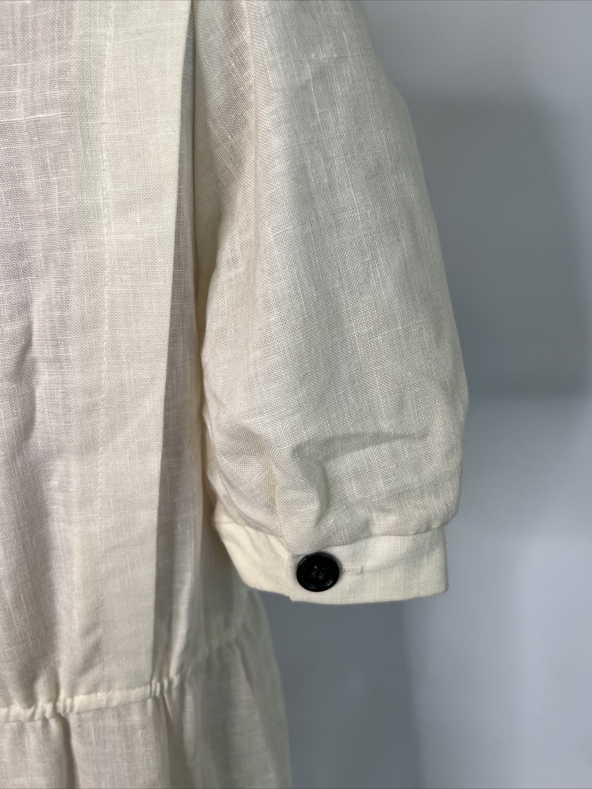 Vintage CHECKABERRY Ivory Button ShirtDRESS – Size 14 – EUC