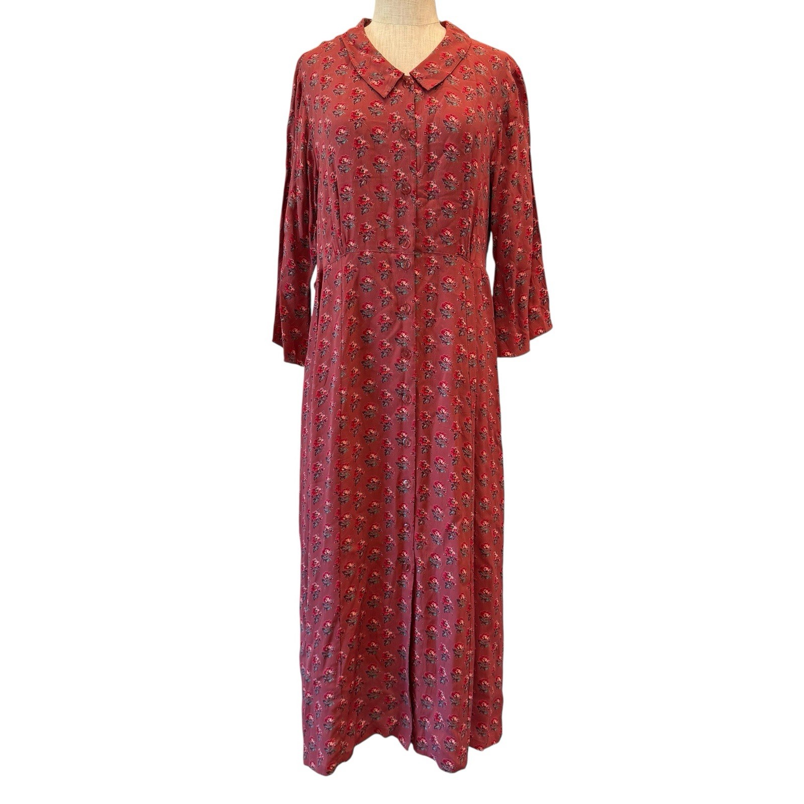 April Cornell Vintage 90s Cottagecore Dress Sz L Pre Owned