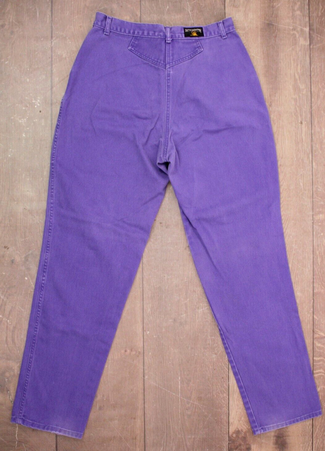 VTG Women&rsquo;s 90s Purple Denim Rocky Mountain Jeans Sz 33 1990s Rockies Bareback