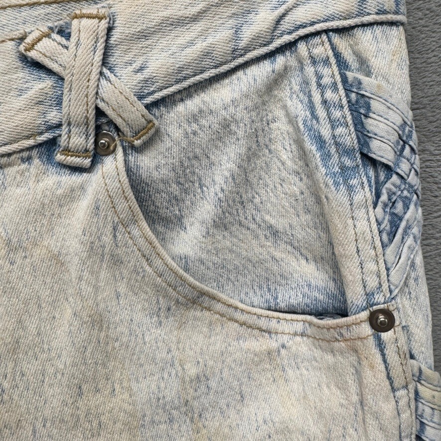 Anti-Basic Daily Jeans Vintage Acid Wash High Waist Lattice Side Detail 17/18
