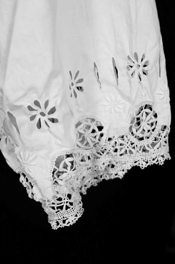 Antique French Victorian White Cotton Pantaloons Knickers 34-36&Prime; Waist Exc Cond