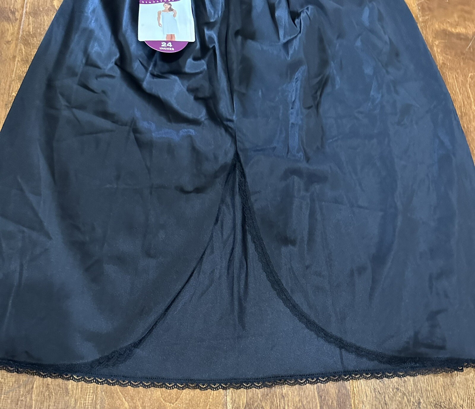 Vintage Vassarette Black Sable Half Slip XL/44 24” New Old Stock