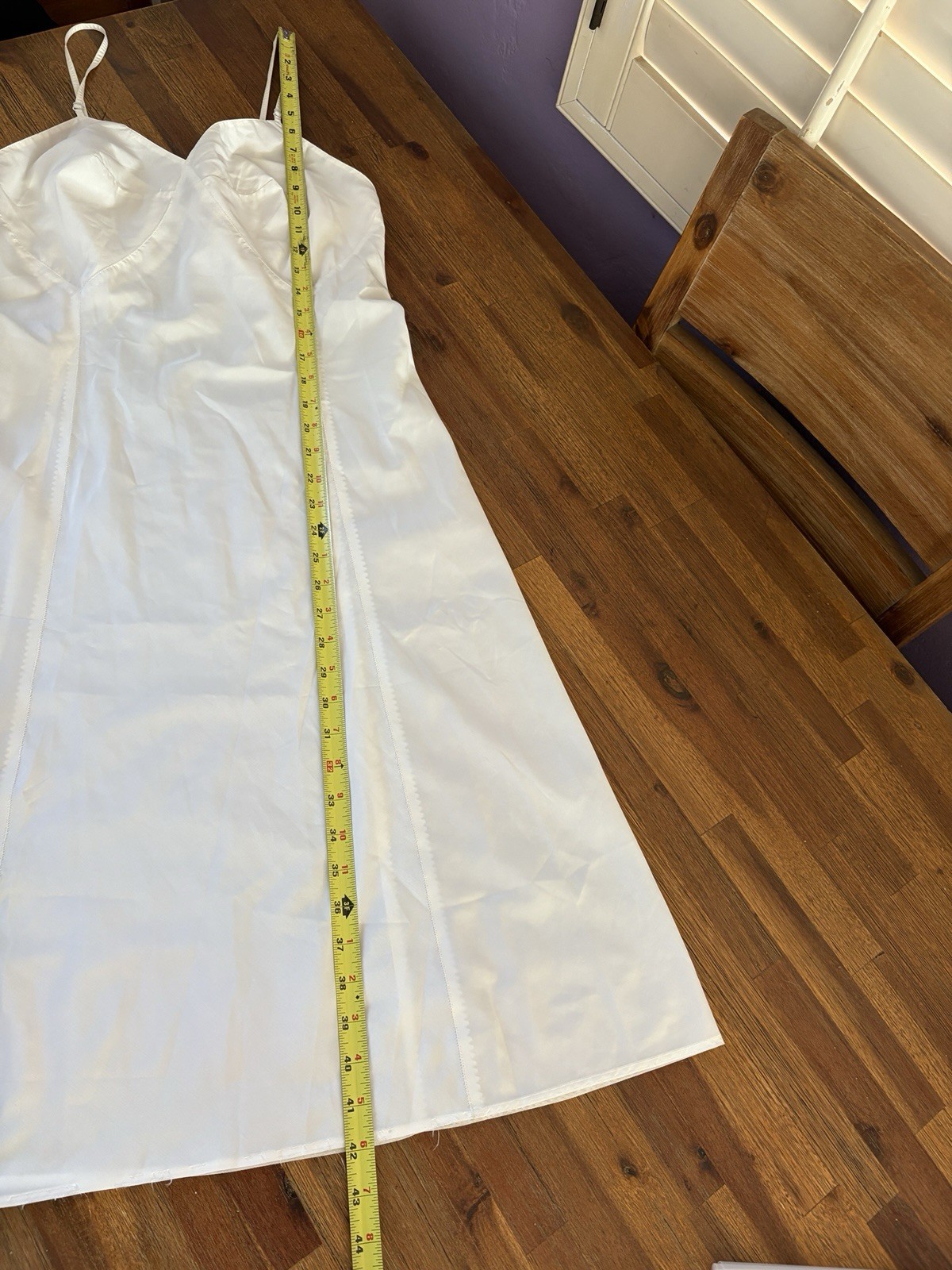 Vintage 1940’s Nylon Blend Negligee Off White Lingerie Slip Medium