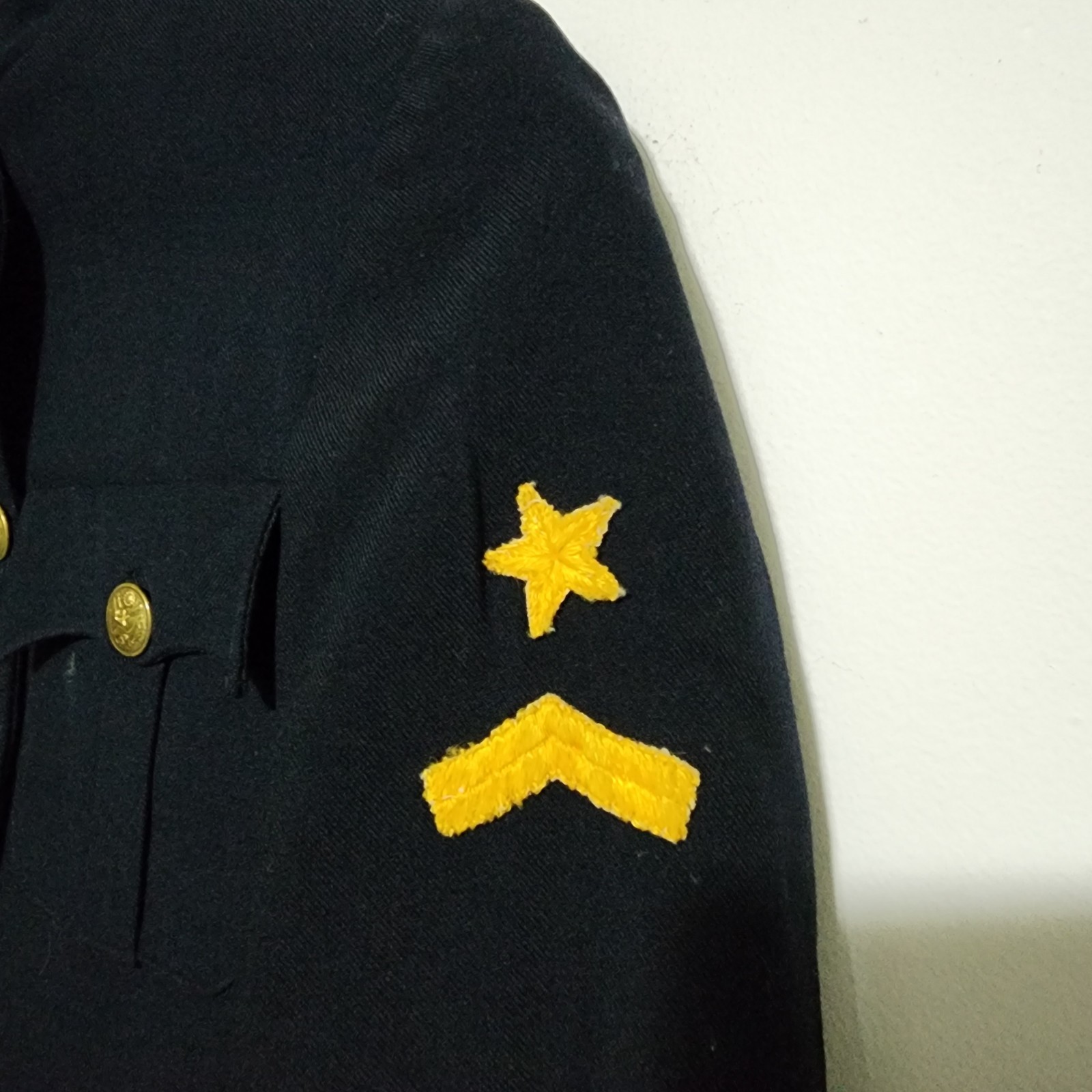 Vtg Cadet Tunic Jacket Globe Clothing Montreal Wool High Collar Antique