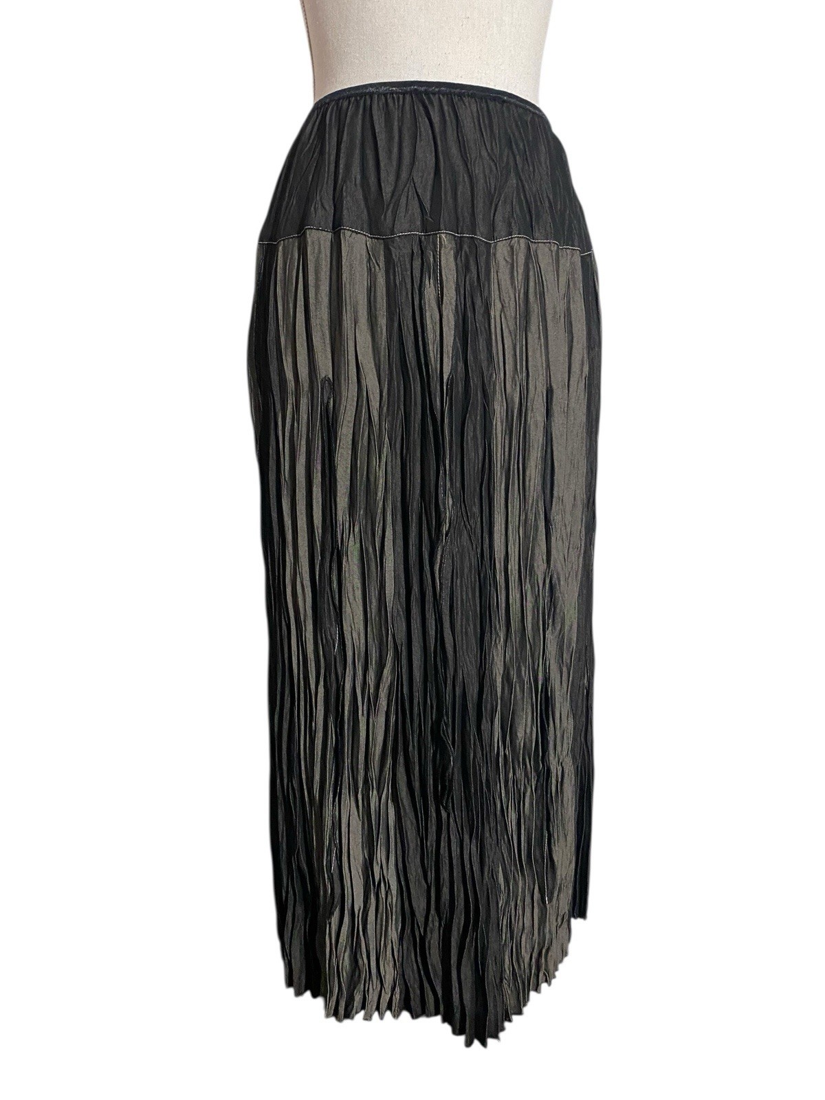 Vtg NWT Great Cavalier St Paul L Maxi Skirt Pleated Dark Romantic Ren Faire 23&Prime;