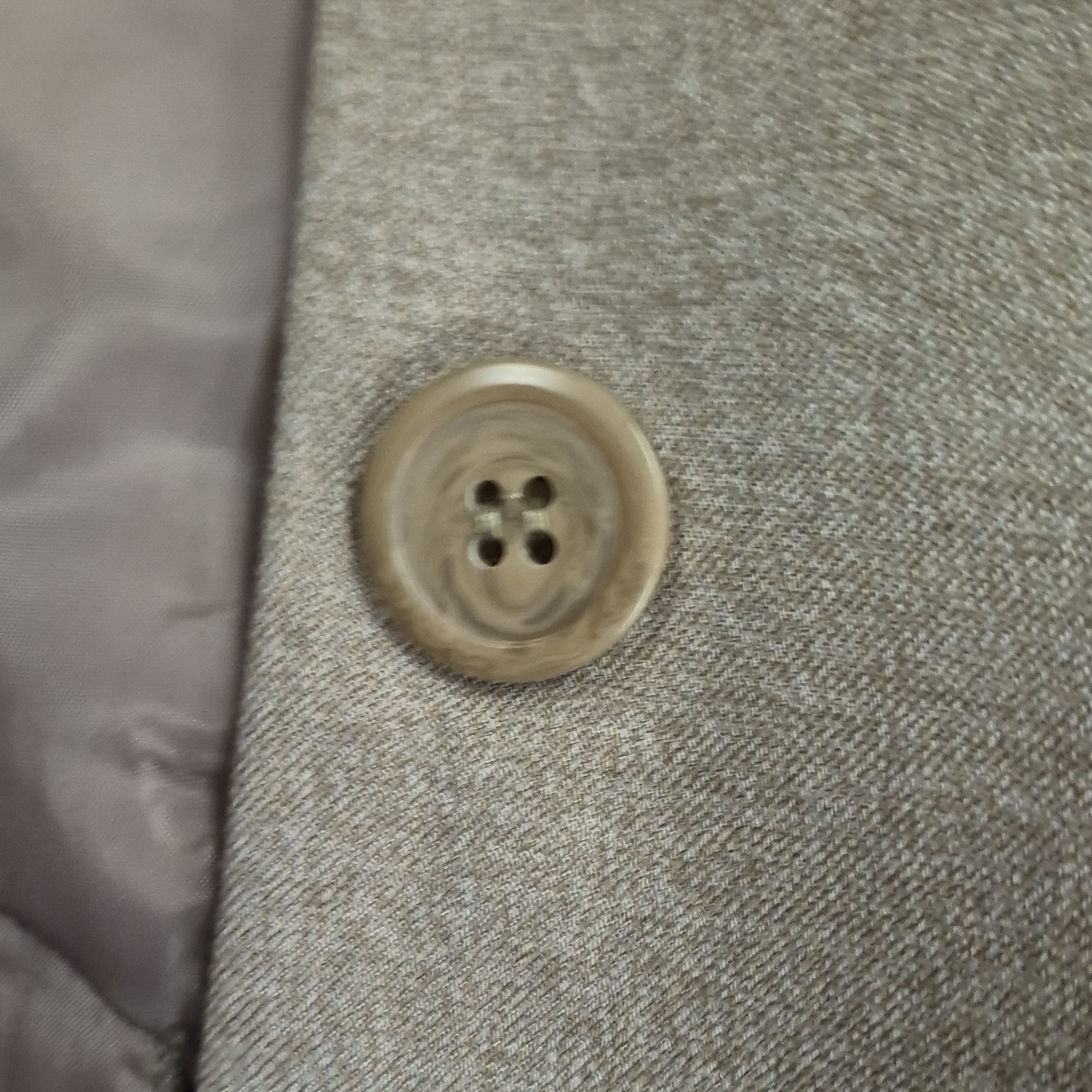 Evan-Picone Tailored Beige Suit Jacket Blazer Size 14 Polyester Rayon Original