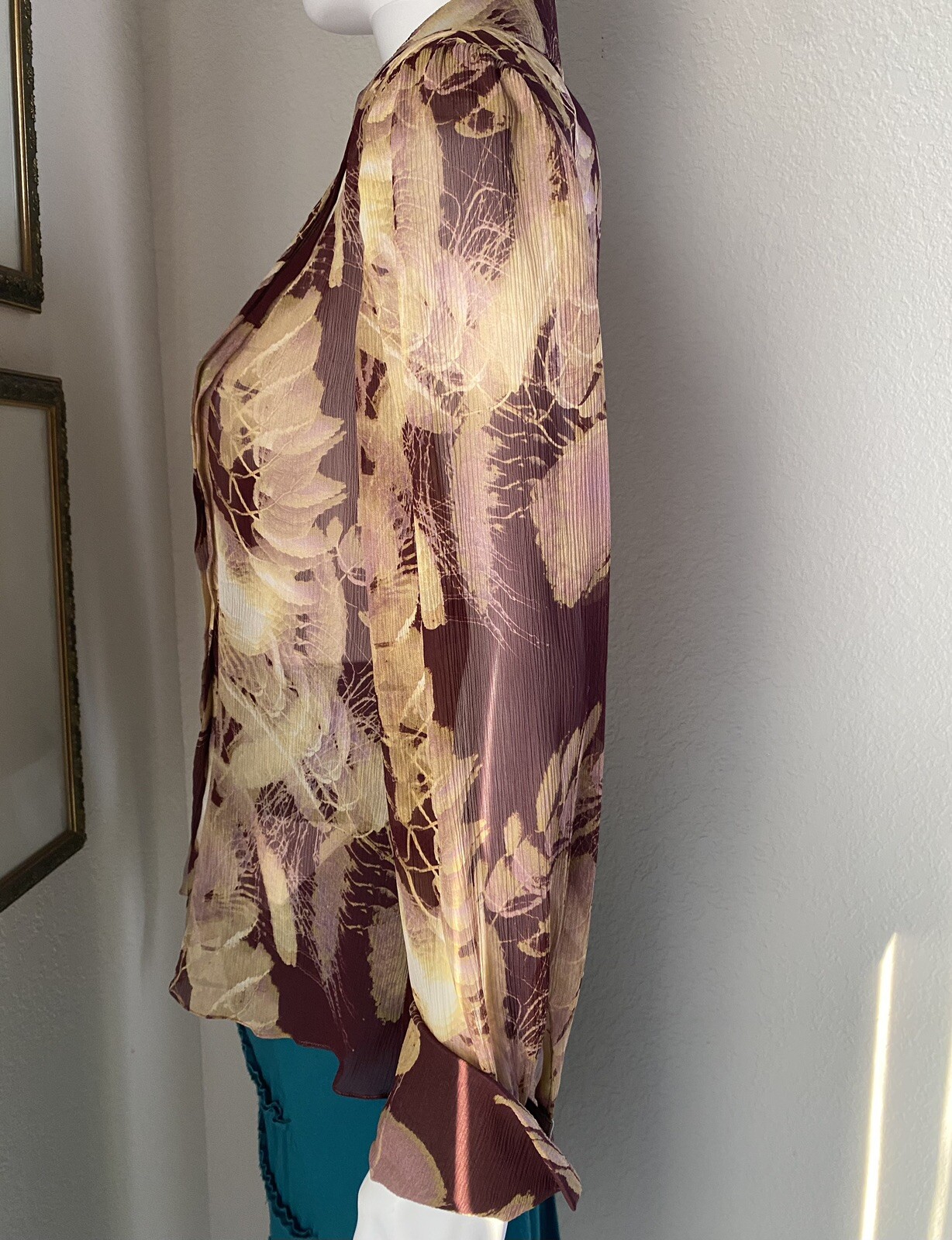 Christian Lacroix Collection 1990s Vintage Silk Blouse Sz 6 M (42)