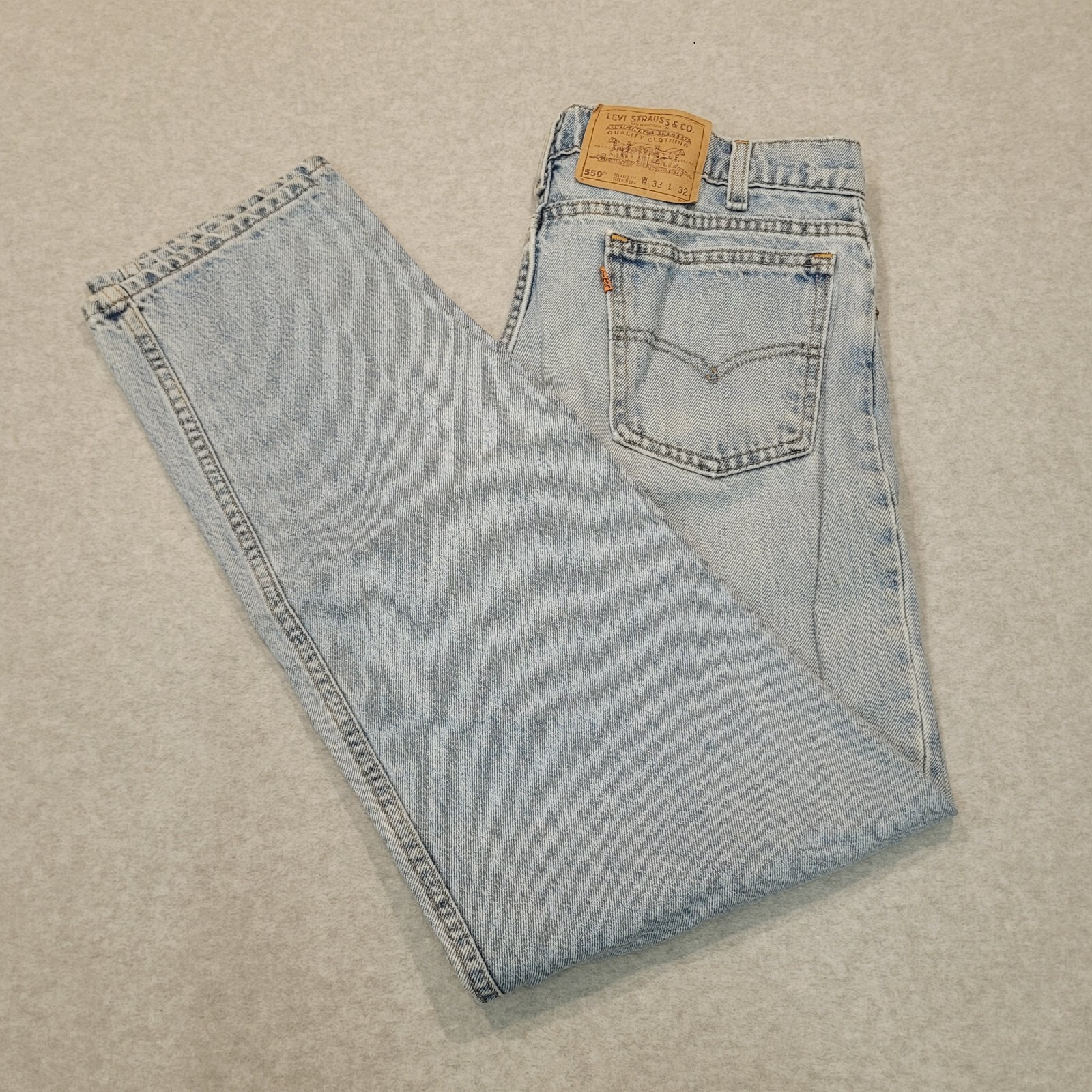 Vintage ‘95 • Levi 550 • Orange Tag • Actual W31 L29 • Relaxed fit, Tapered Leg