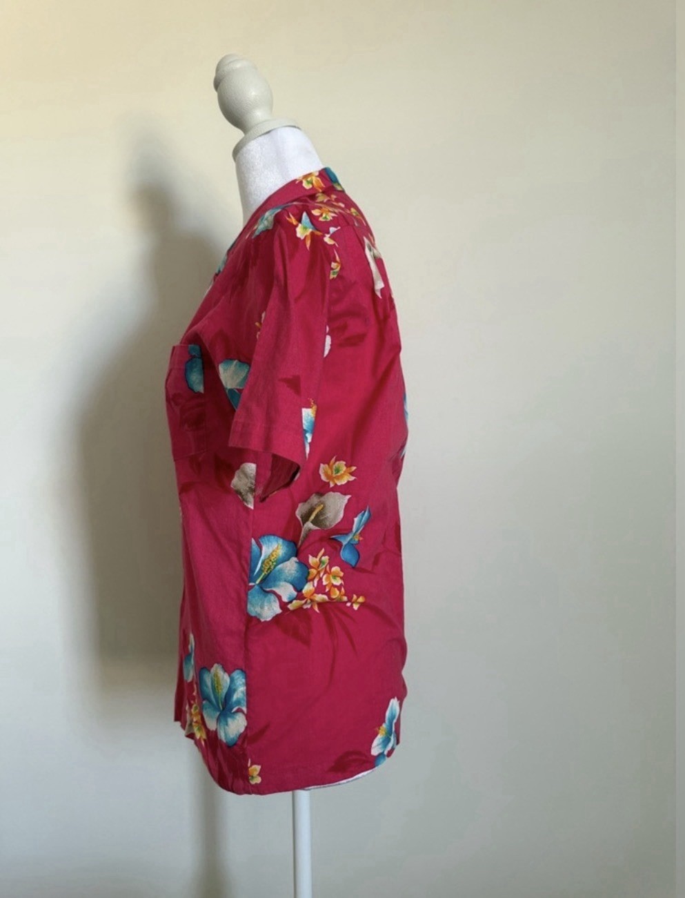 Surf Line Hawaii women&rsquo; L Cotton Hawaiian Shirt Floral Short Sleeve