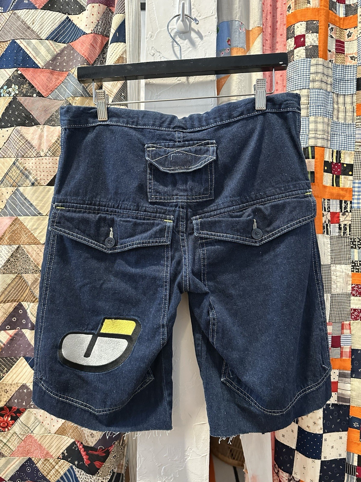 Vintage 90s JNCO girlie stuff Jean Shorts Cut Offs Perimeter Blue Denim