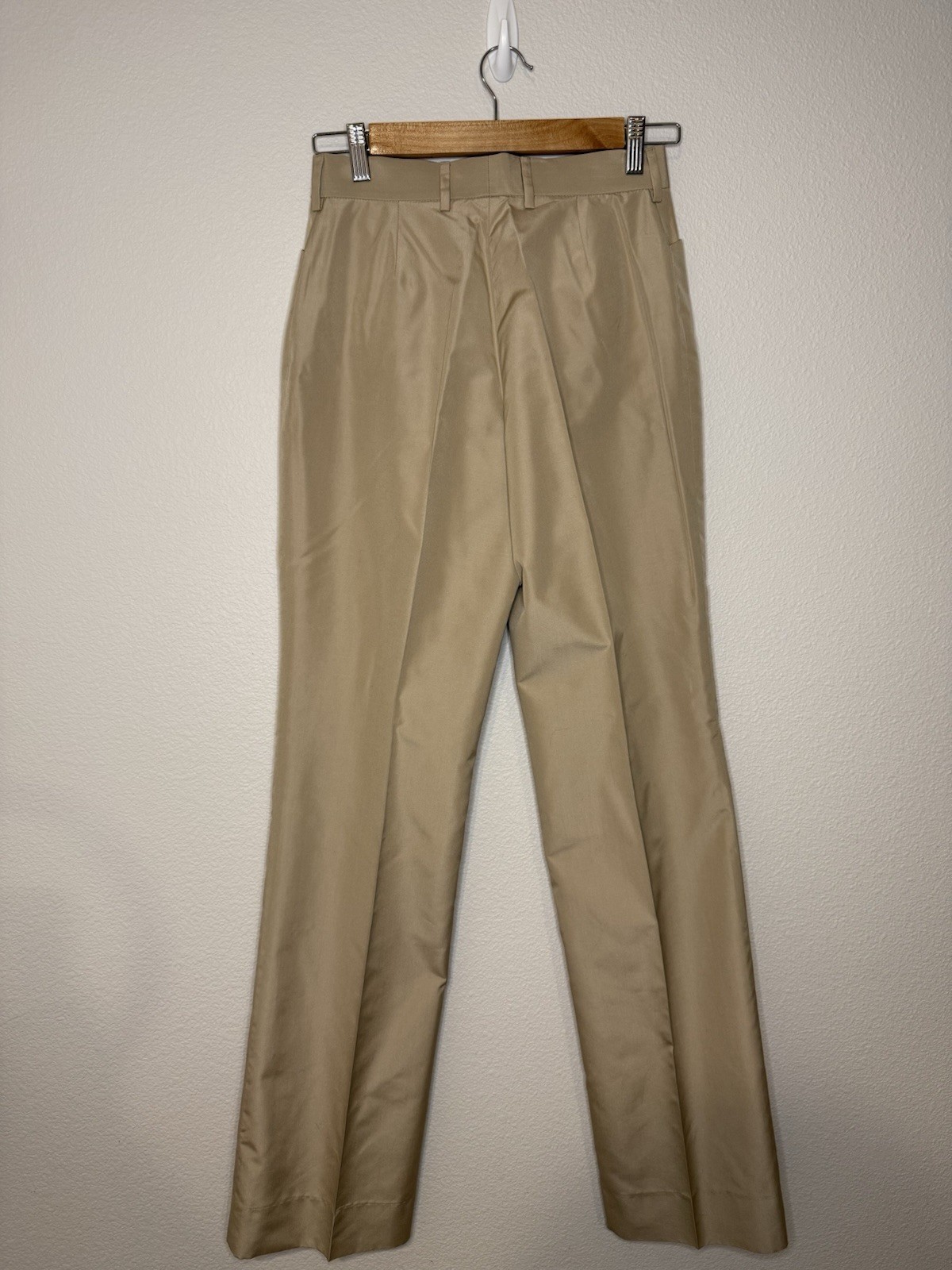 VTG Dolce & Gabbana Beige Virgin Wool Dress Pants IT 40 US 0/2 Italy D&G