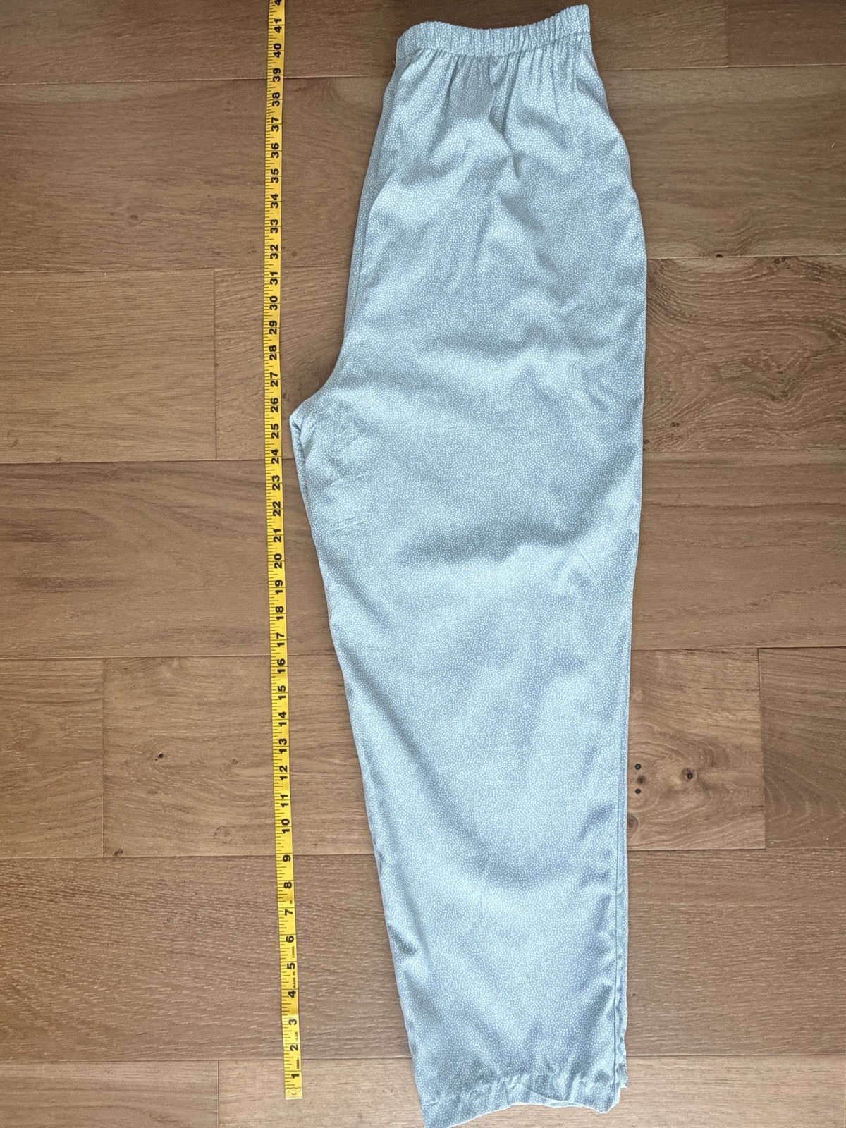 Fritzi California VTG 80s Polyester Speckle Elastic Waist Tapered Pants Mint L