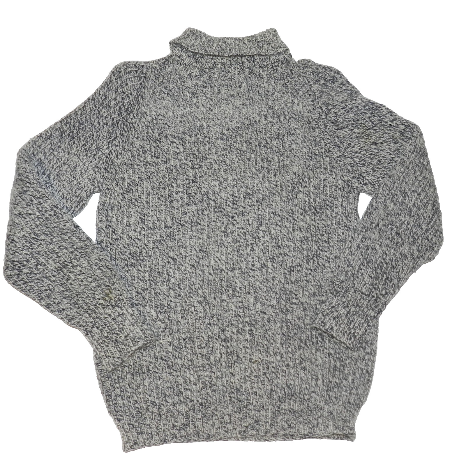 Vtg 80s Wool Sweater Ribbed Knit Beige Black Whaler Sportswear Made In England