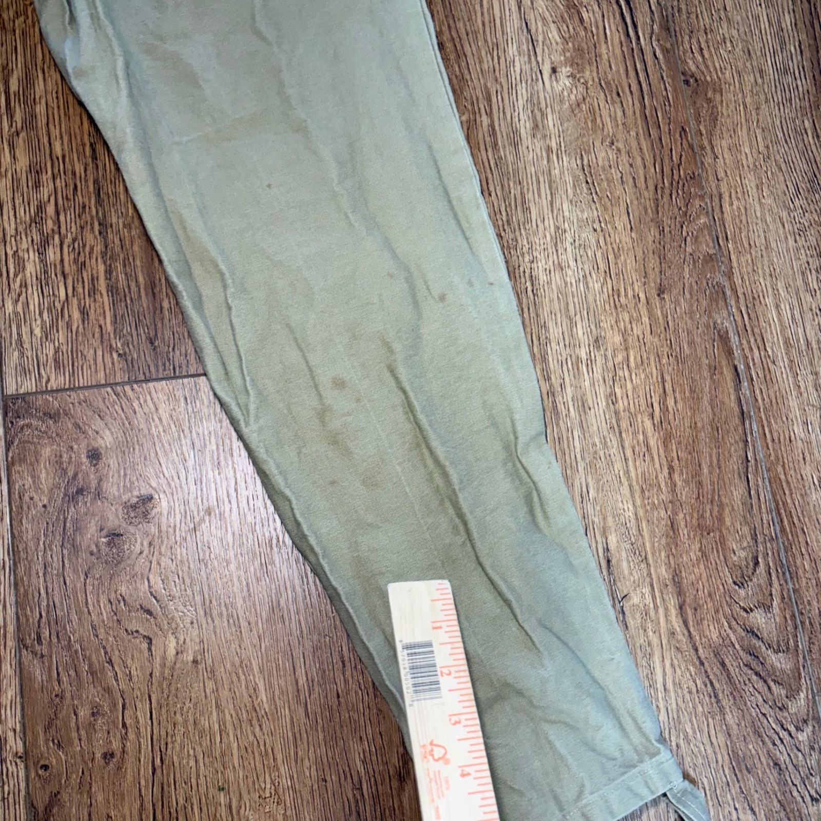 90s Et Vous Vintage Stirrup Pants Womens 10 Made in France Khaki High Waist READ