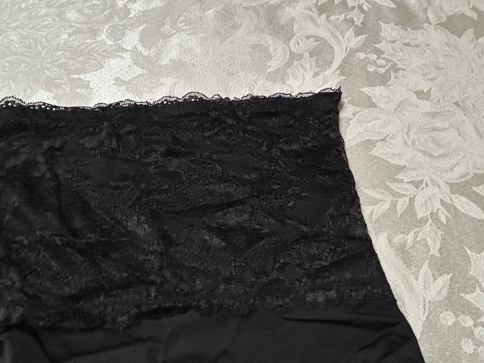 Instant Shaping By PLUSFORM 7301 Hi Waist Lace XL Black Shaping Brief Panties