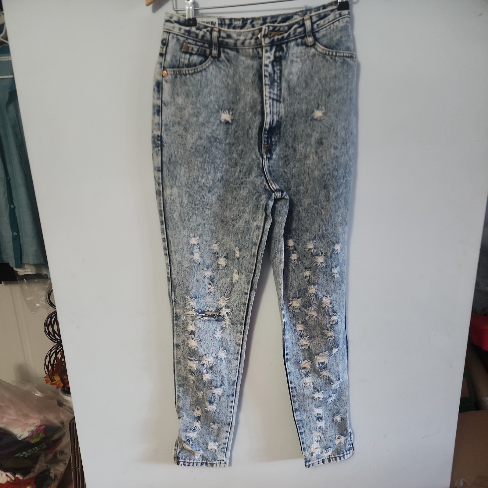 Vintage 80s Unionbay Acid Washed High Waisted Mom Jeans Destroyed Vintage USA