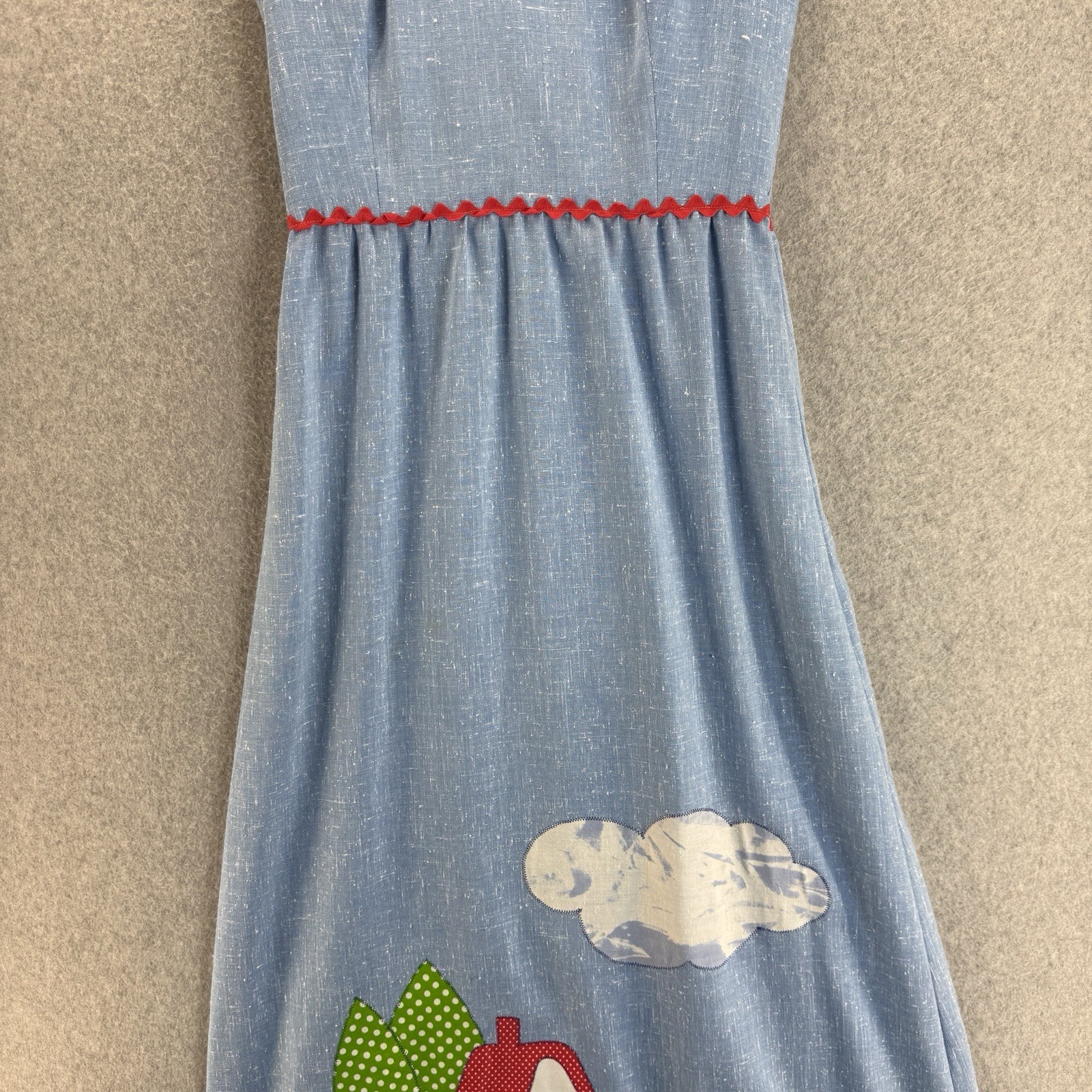 Elfriede Mitch Roberts Applique Maxi Tank Dress Vintage Cottagecore Teacher 16