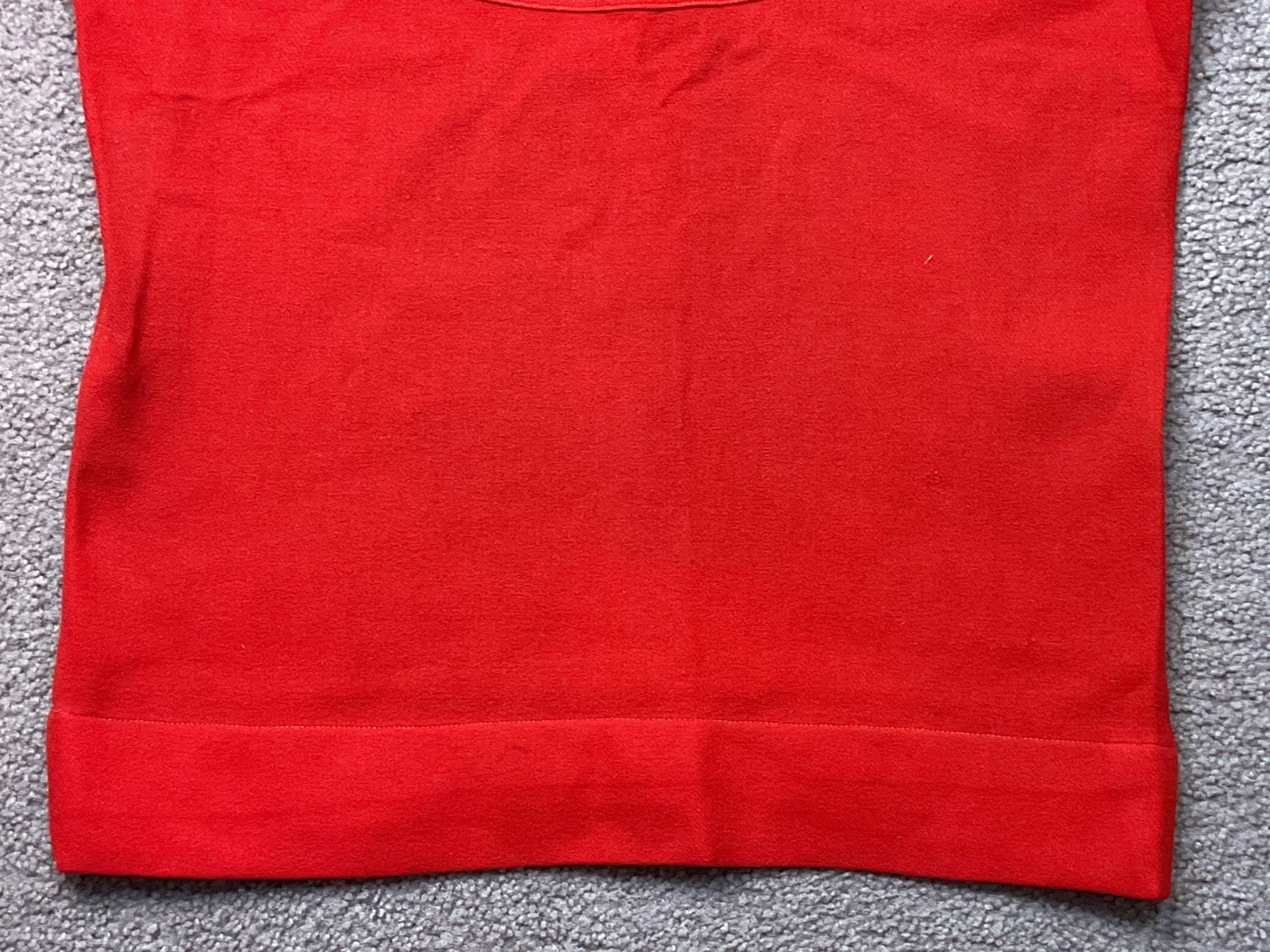 Early 1920’s Red Wool Sailor Style Uniform Shirt Blouse Pullover With Patch