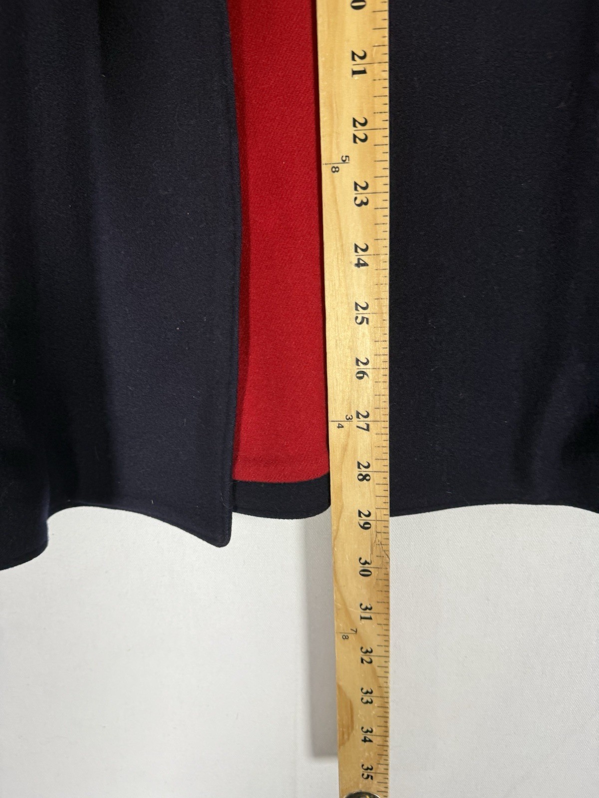 Authentic Mid-Century Nurses Wool Cape Bruck’s Nurses’ Apparel Navy & Red