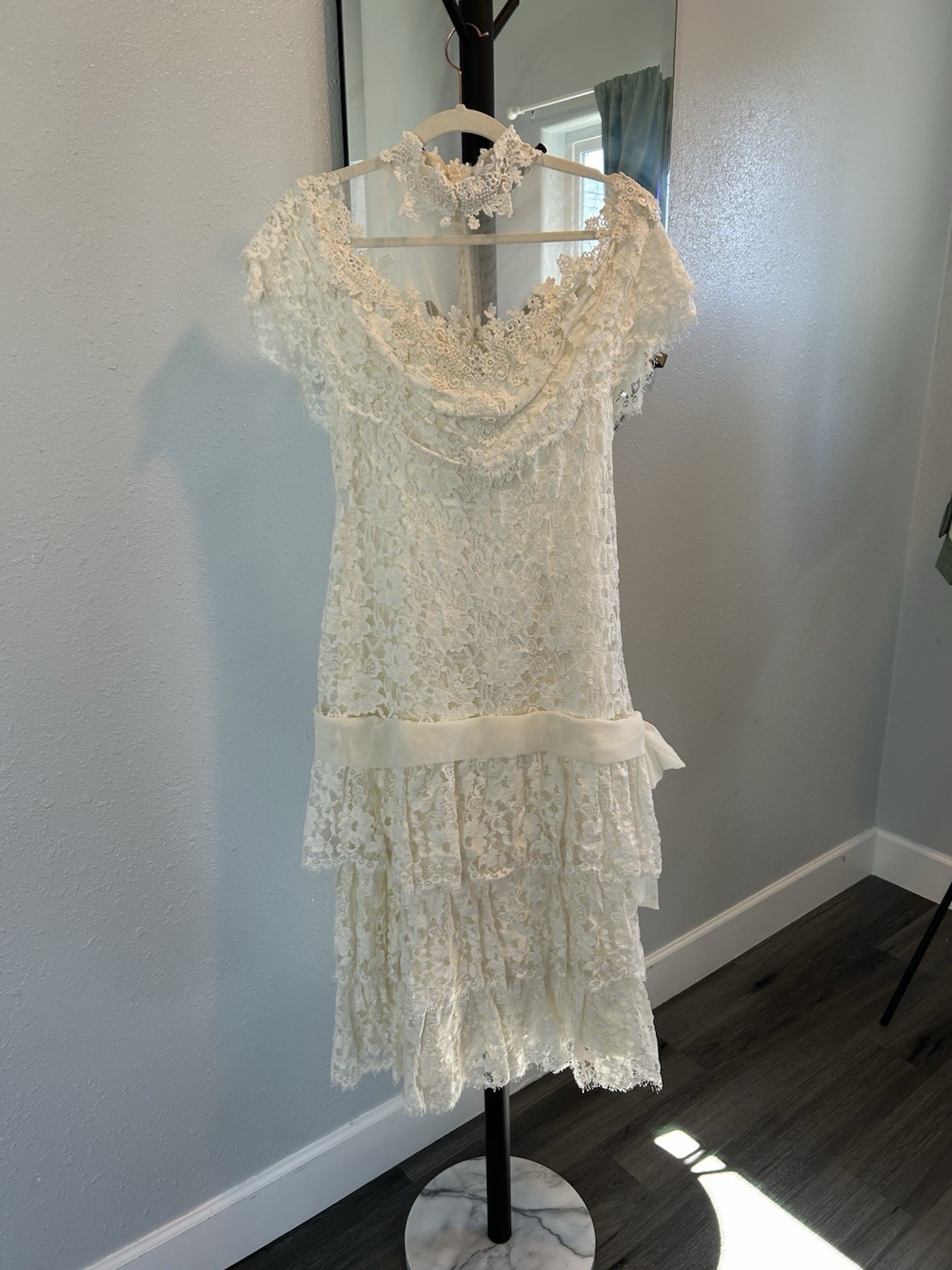 Alfred Angelo 1980s Lace Wedding Dress