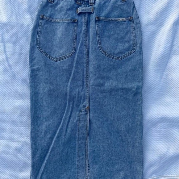 Vintage Bill Blass Denim Midi Skirt 26-28 Waist