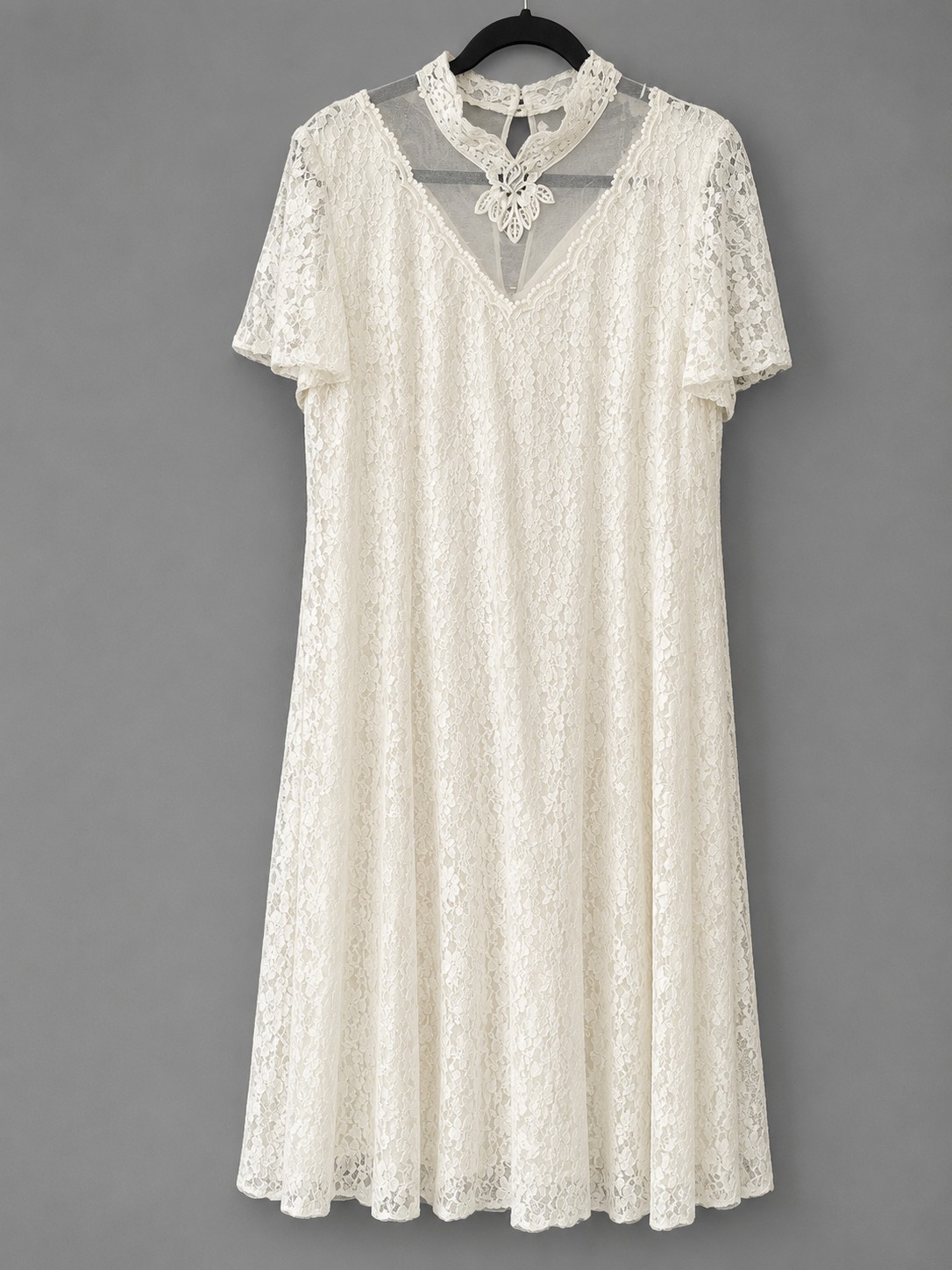 Vintage Fairy High Neck Lace Dress Festival, Romance Slip or Not? Tie Back