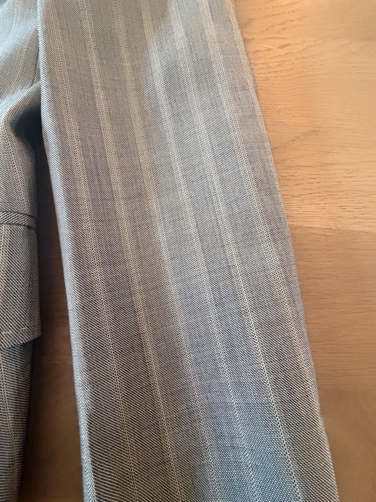 ESCADA Margaretha Ley 90s Vintage Pinstripe Blazer Silk Wool EU 36 Y2K