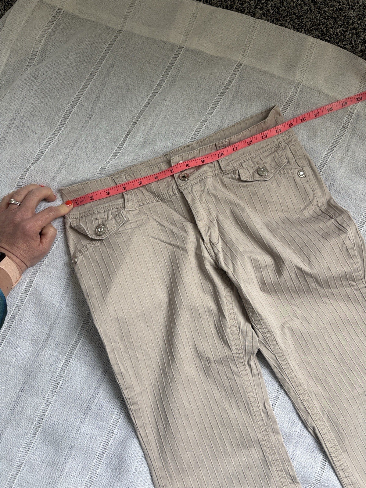 Unionbay Y2k Low Rise Beige Flared Pants Women&rsquo;s