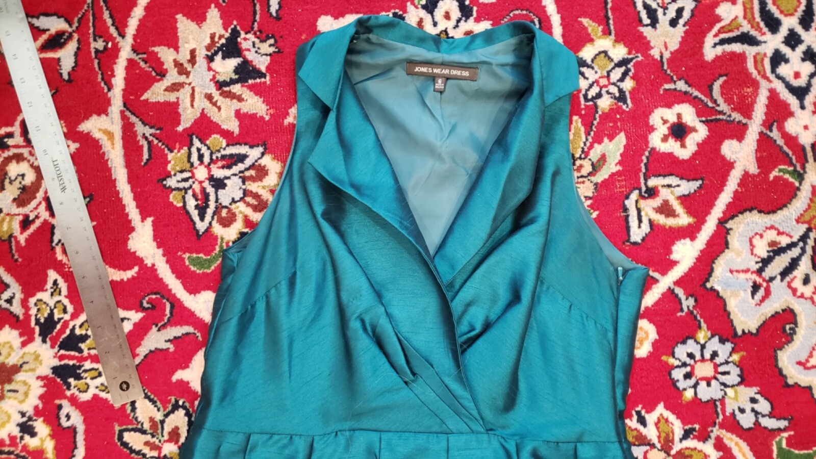 Satin? Summer Dress Lined Jones Wear Dress modified for larger breasts Taffeta?