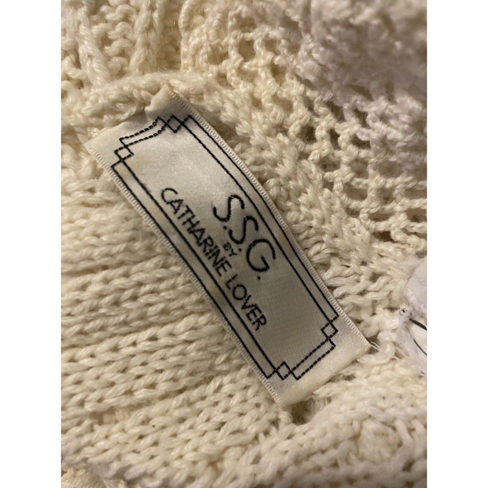 SSG Catherine Lover Vintage size M Medium sweater High Neck crochet Pom Pom
