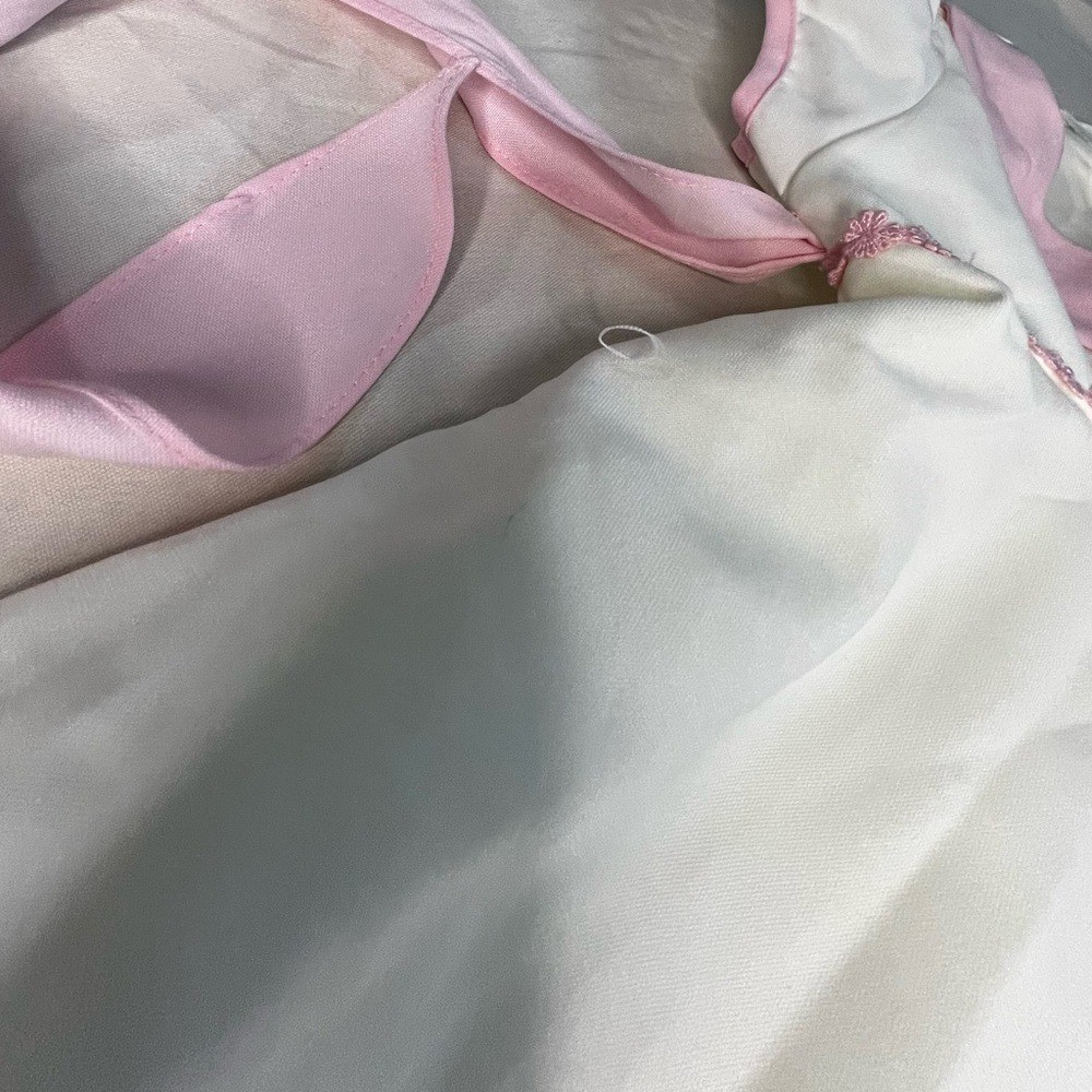 Vintage Baby Club Girls 4T White Pink Special Occasion Dress Made in USA 670