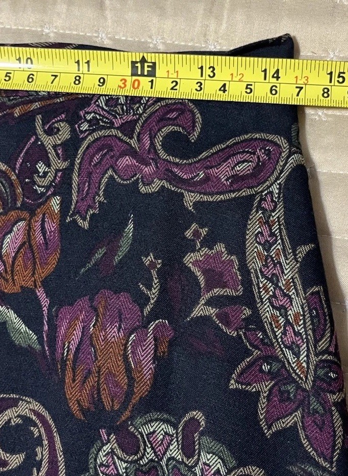 Vintage Bedford Fair Button Up Blazer Floral Zip Skirt Set Paisley Midi Sz 12