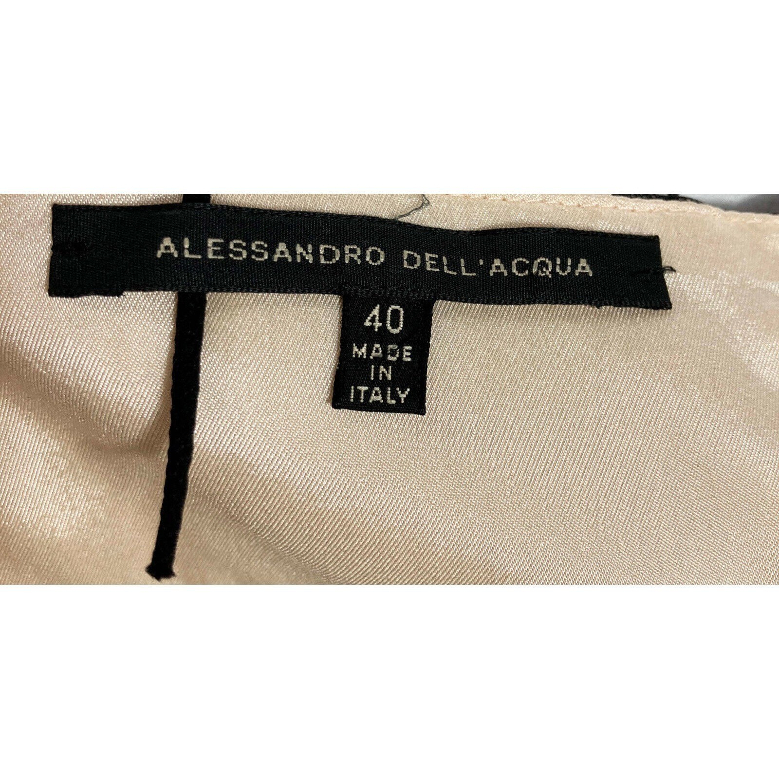 40 IT FAB Allesandro Dell&rsquo;Acqua Illusion Lingerie Lace Roses Cocktail Dress Silk