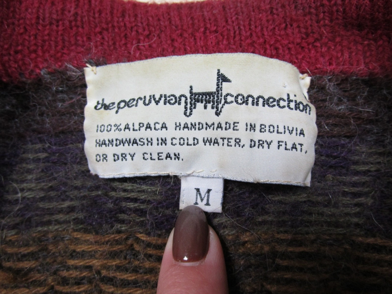 Vintage Peruvian Connection Alpaca Cardigan Sweater Women&rsquo;s (M) Fair Isle