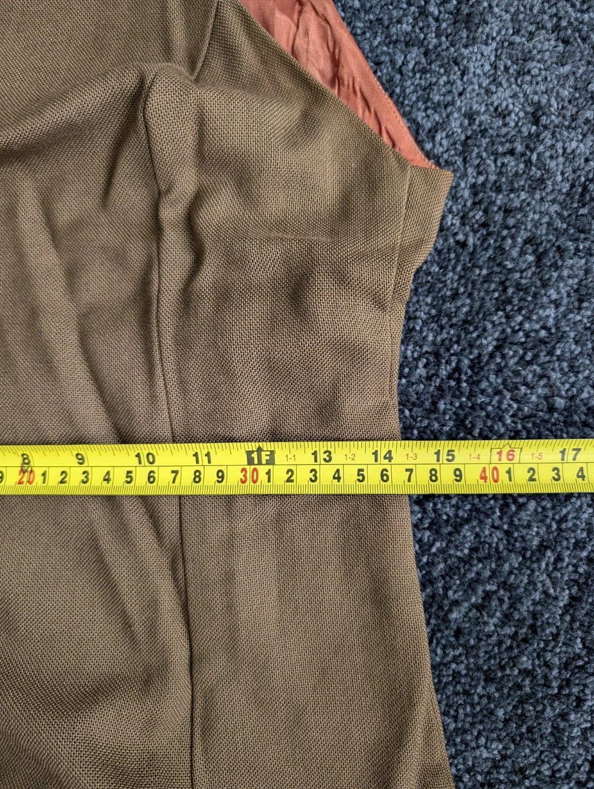 Vintage Brown Tweed Mini Dress Summer Sun Halter Open Back 1970s ILGWU Sz XS