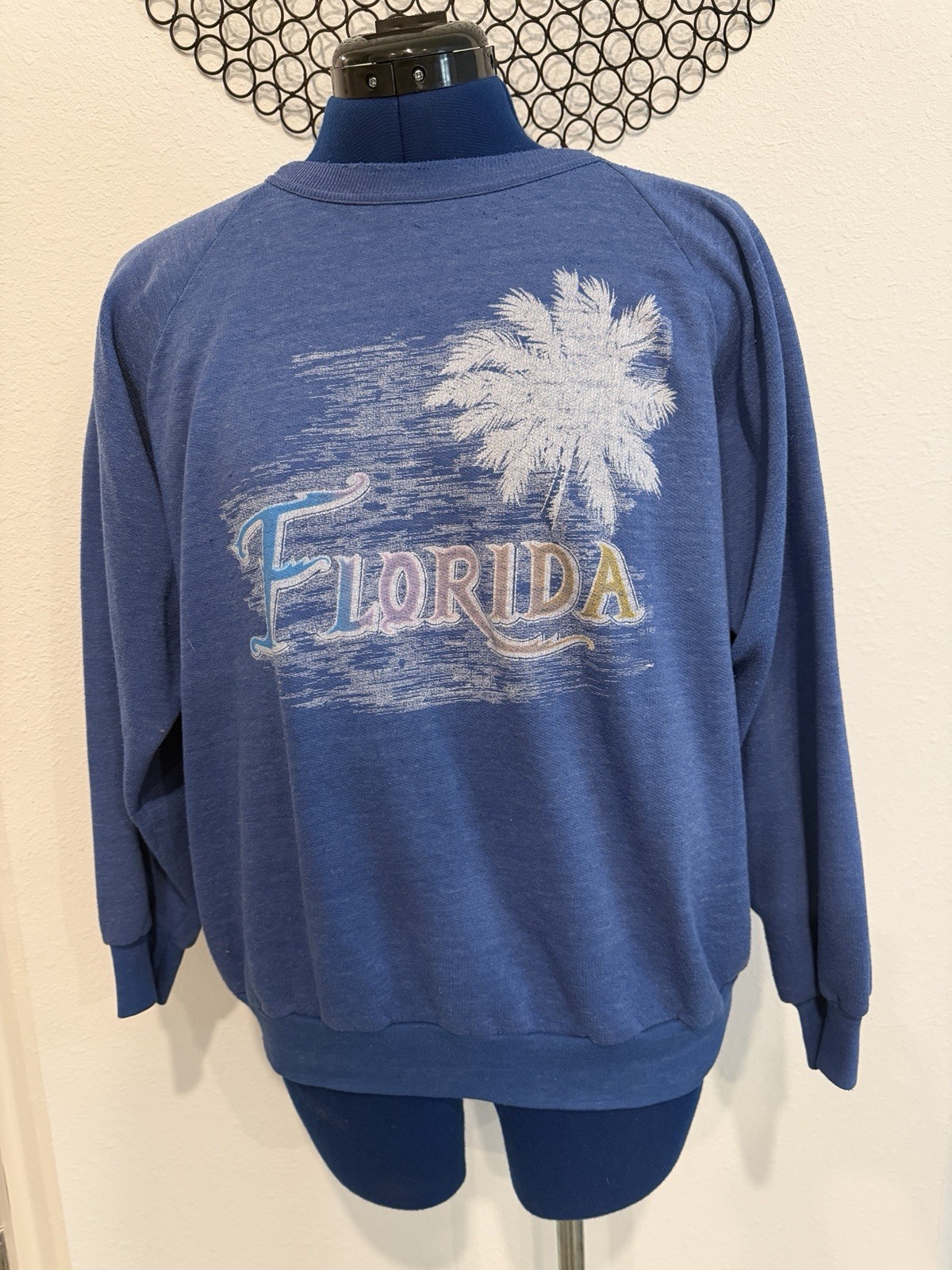 Women’s Vtg 80’s 90’s Florida Shirt Large Long Sleeve Thin Sweatshirt Sweater