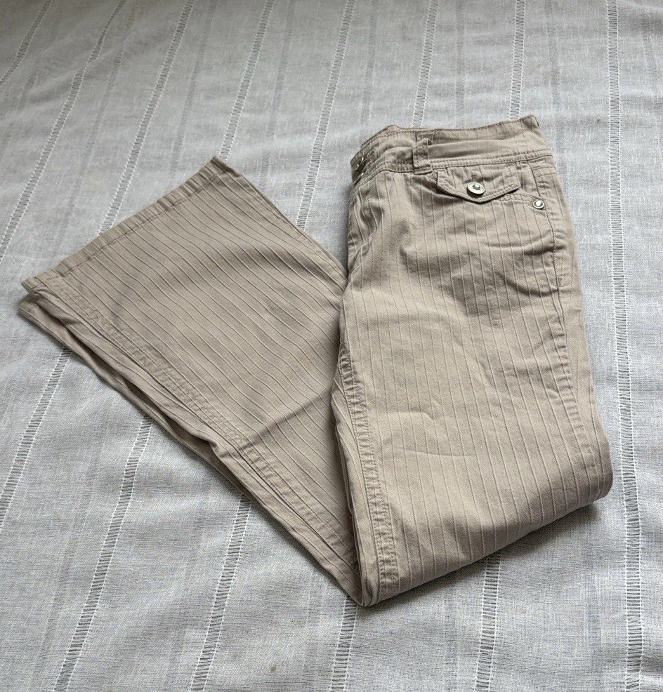 Unionbay Y2k Low Rise Beige Flared Pants Women&rsquo;s